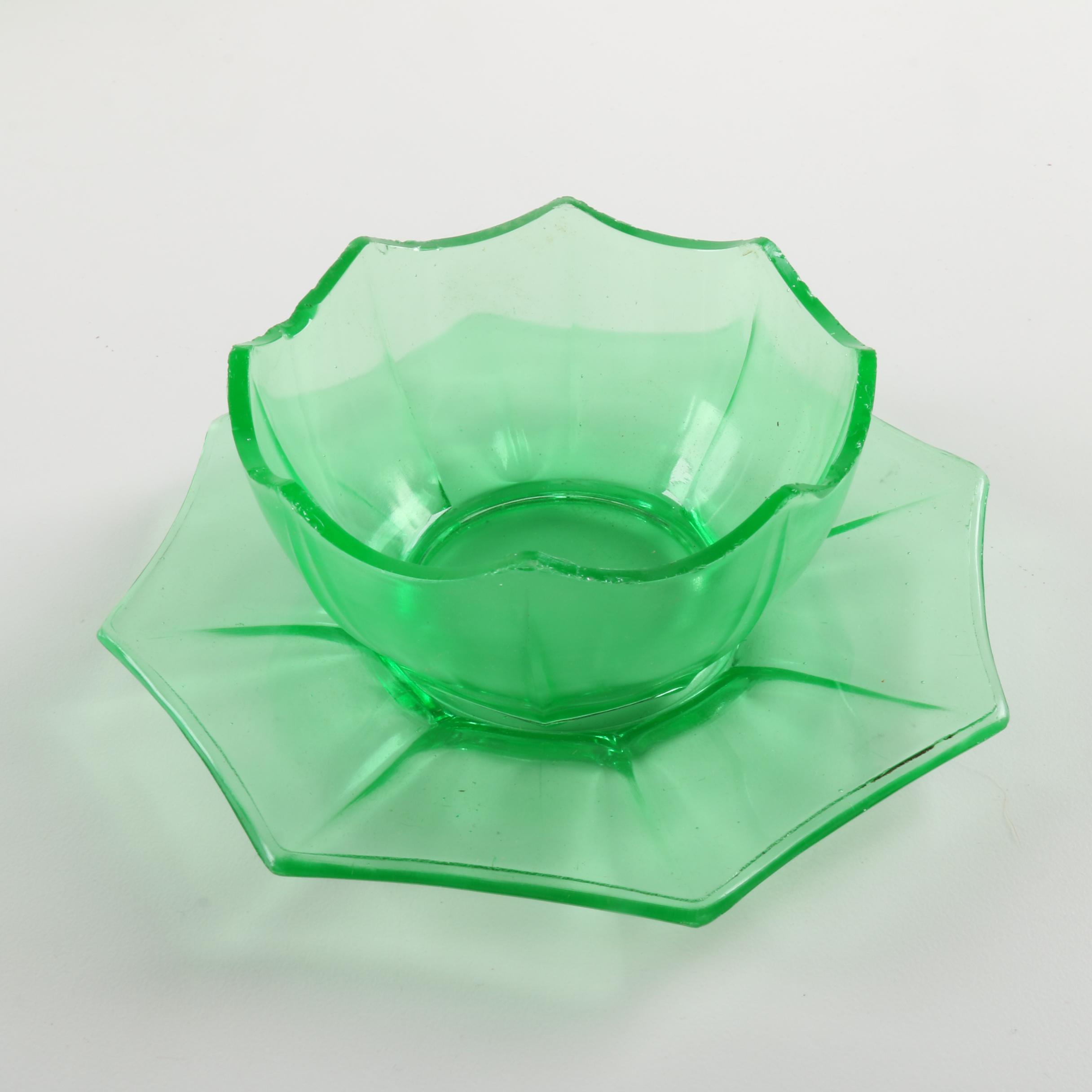 Green Depression Glass
