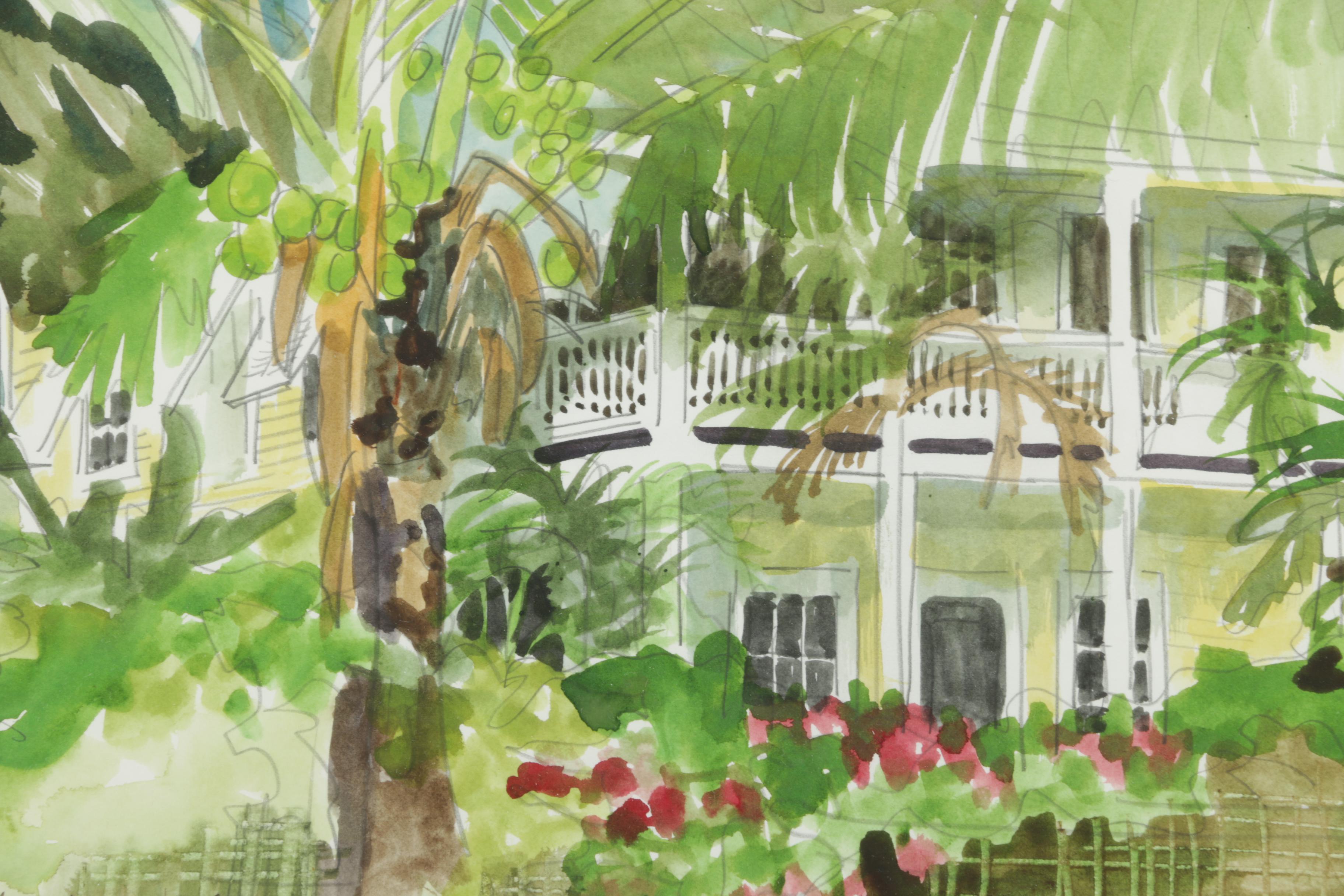 Gretchen Williams Watercolor Painting of a Building