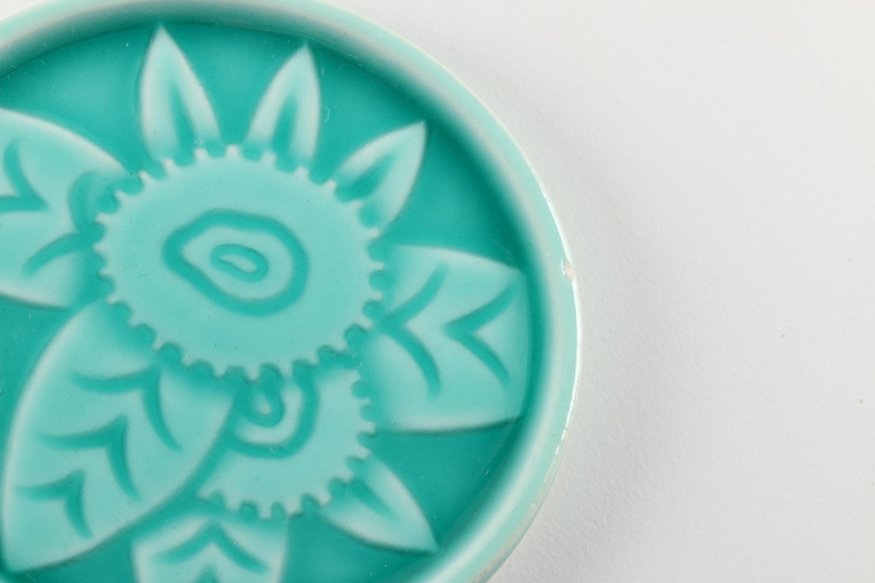 Aqua Stoneware Coasters