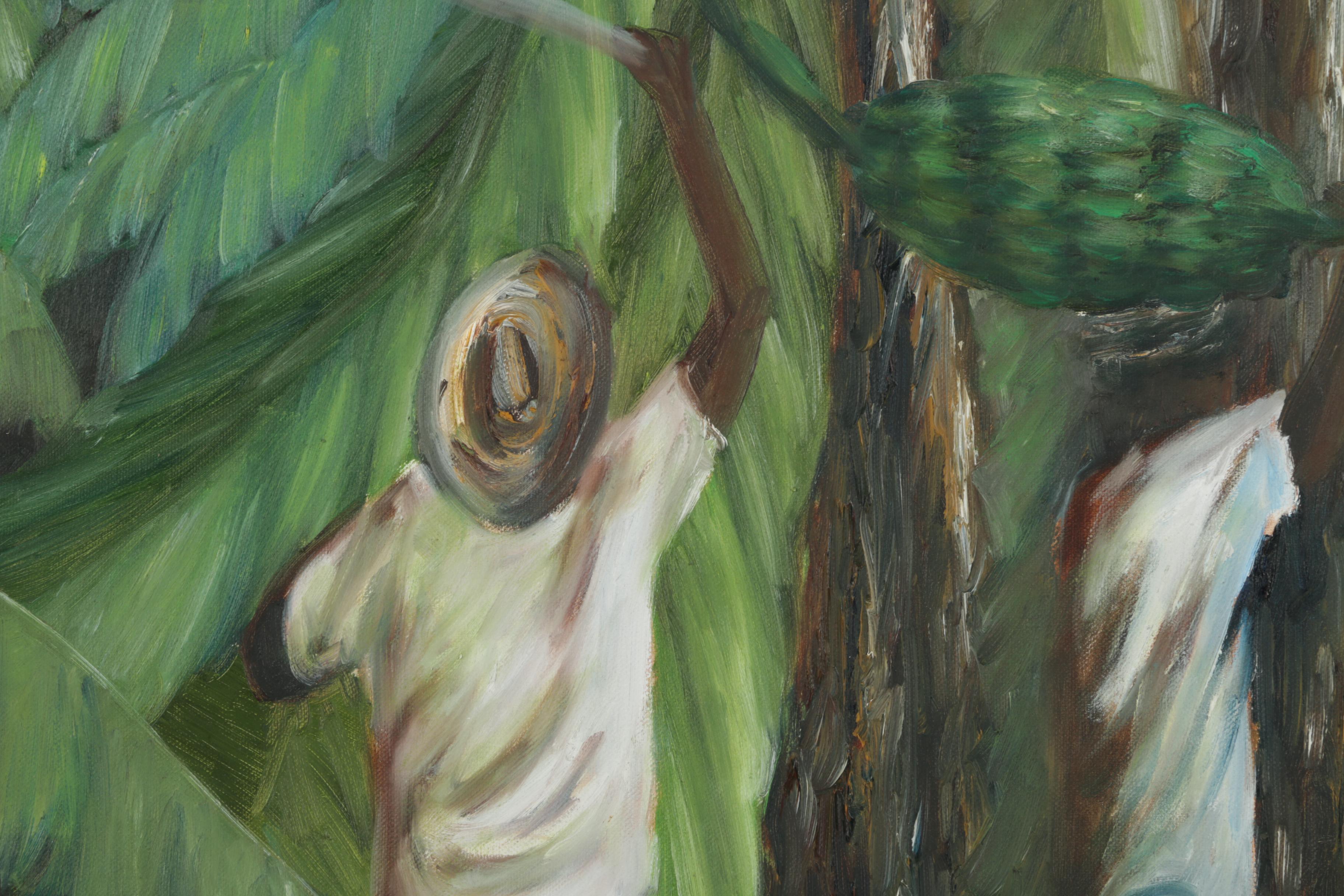 Robert Armstrong 1991 Oil Painting on Canvas "Jamaica"