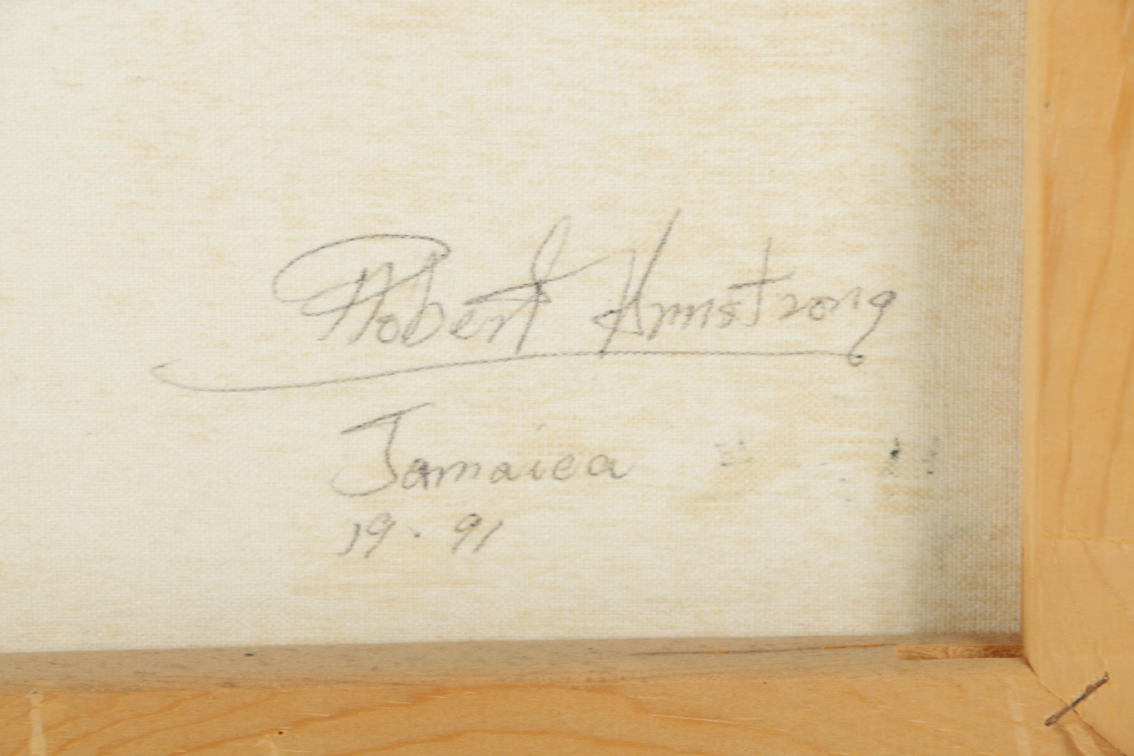 Robert Armstrong 1991 Oil Painting on Canvas "Jamaica"