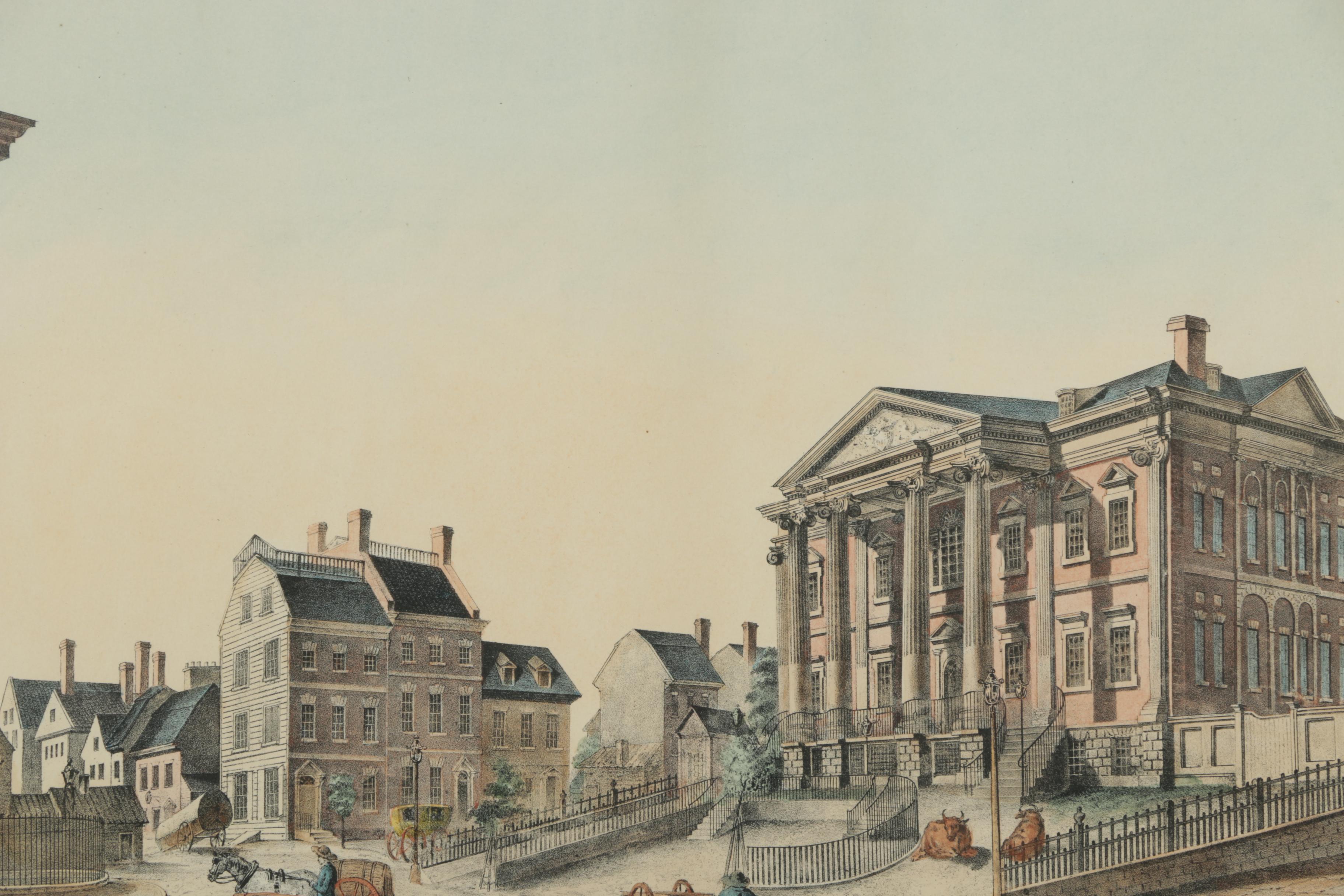 Colored Lithograph on Paper After W.J. Condit "The Government House"
