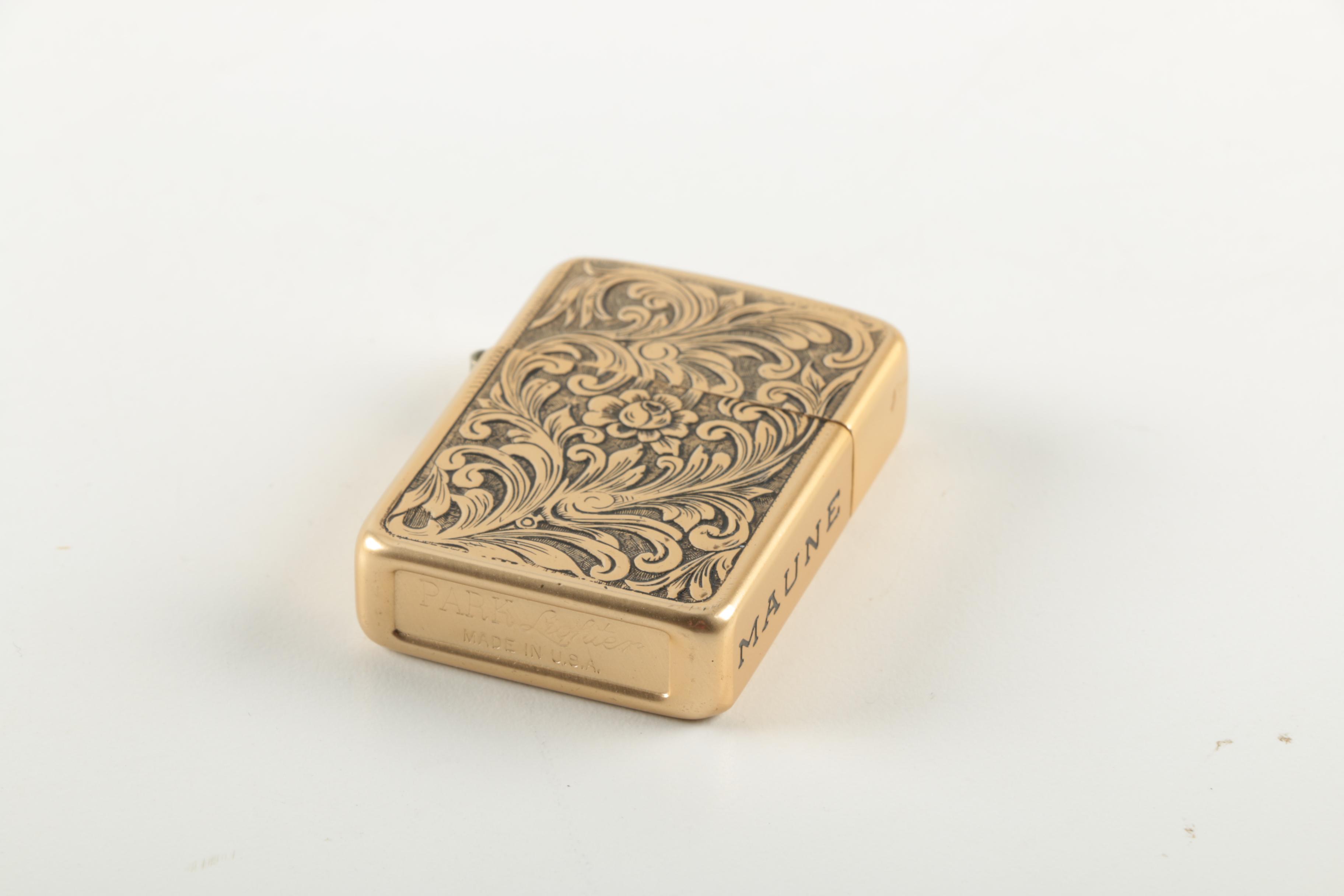 Briggs Pipe Mixture Canister And Park Flip-Top Refillable Lighter