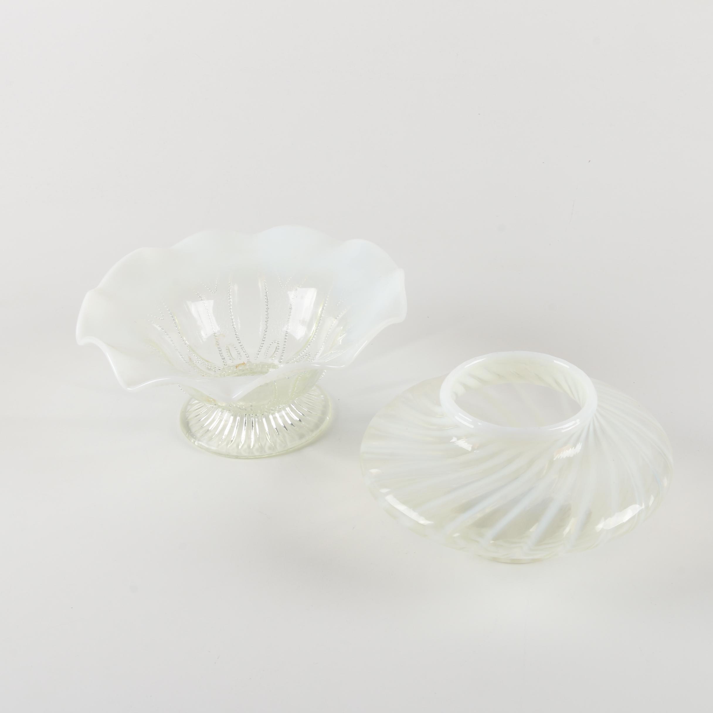 Vintage Glass Bowl and Vase