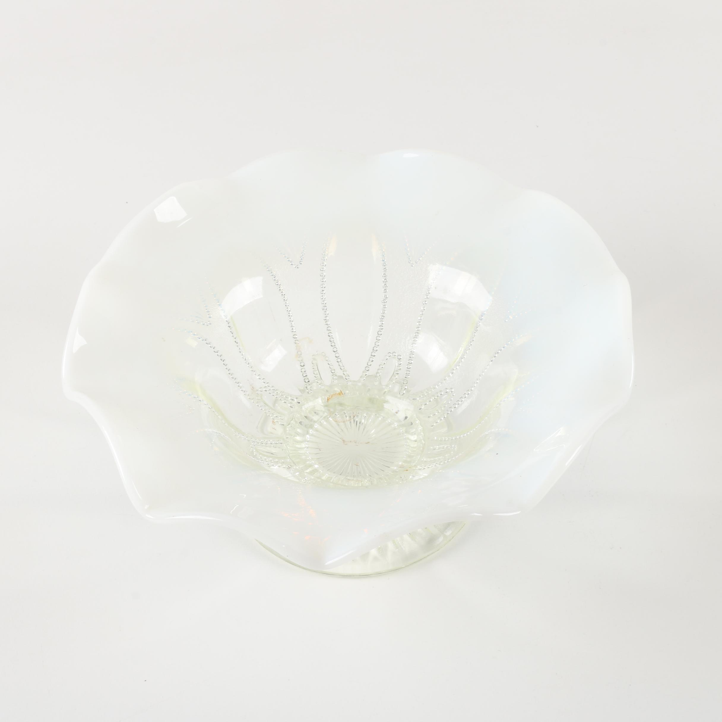 Vintage Glass Bowl and Vase