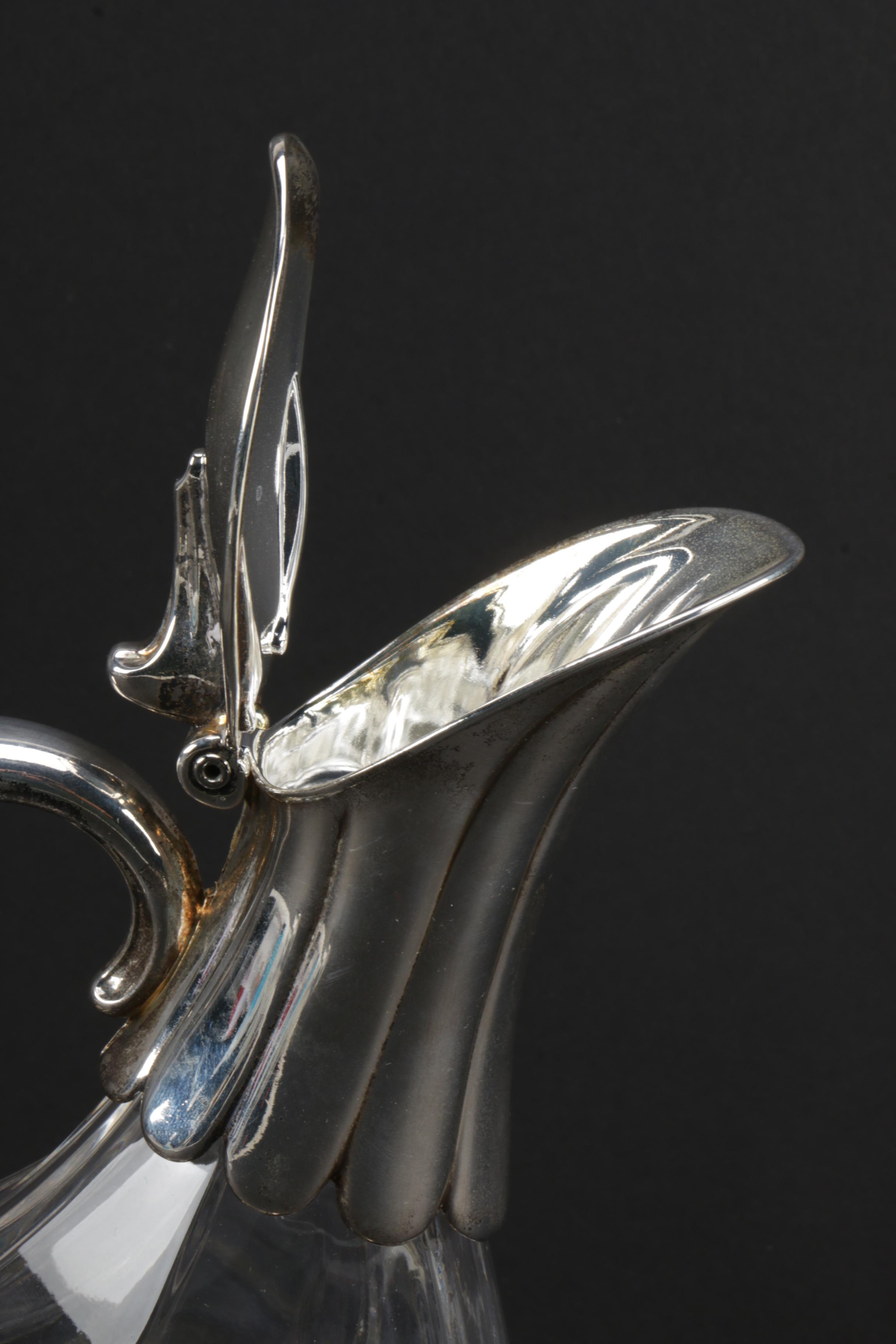 Glass and Silver Tone Decanters