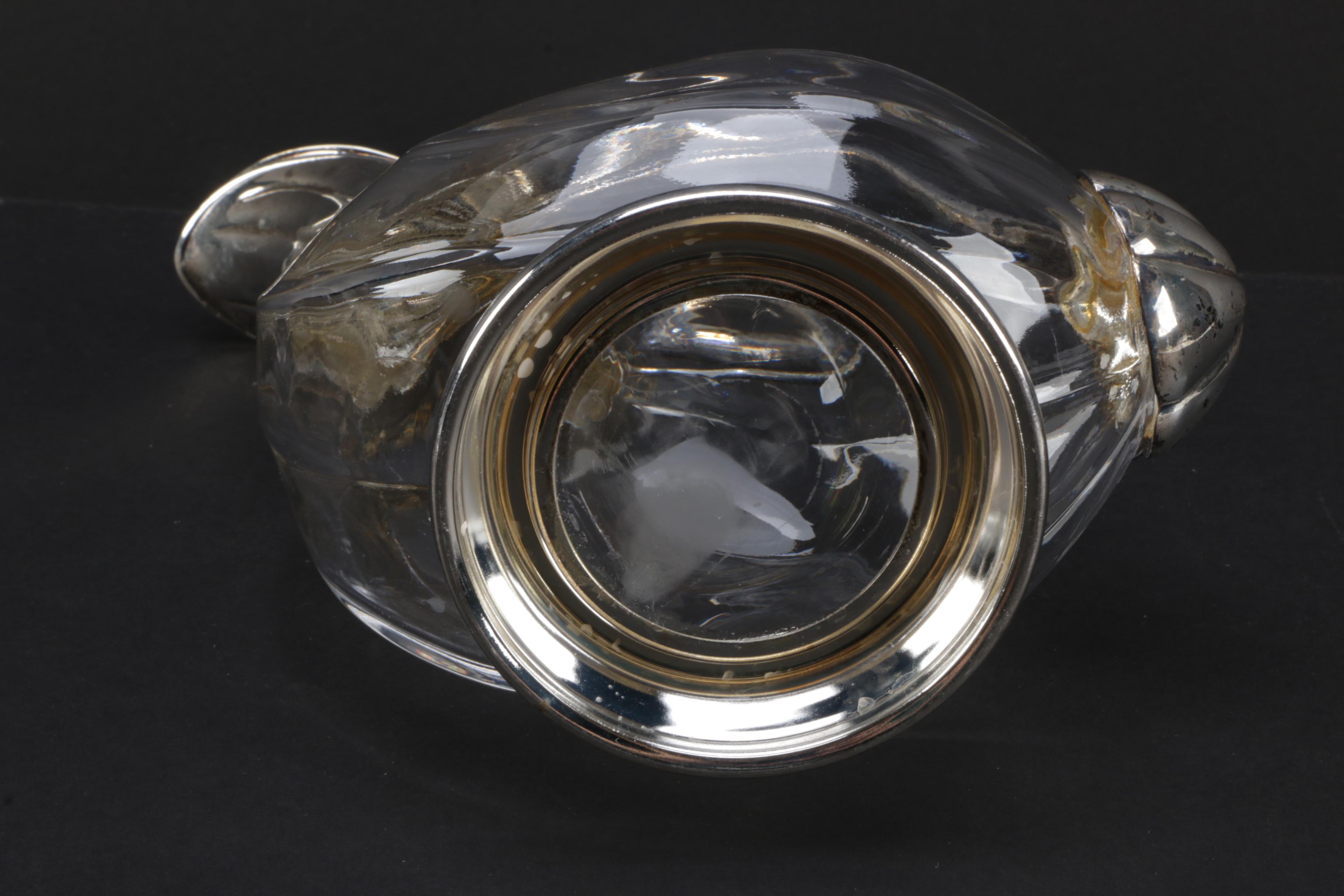 Glass and Silver Tone Decanters