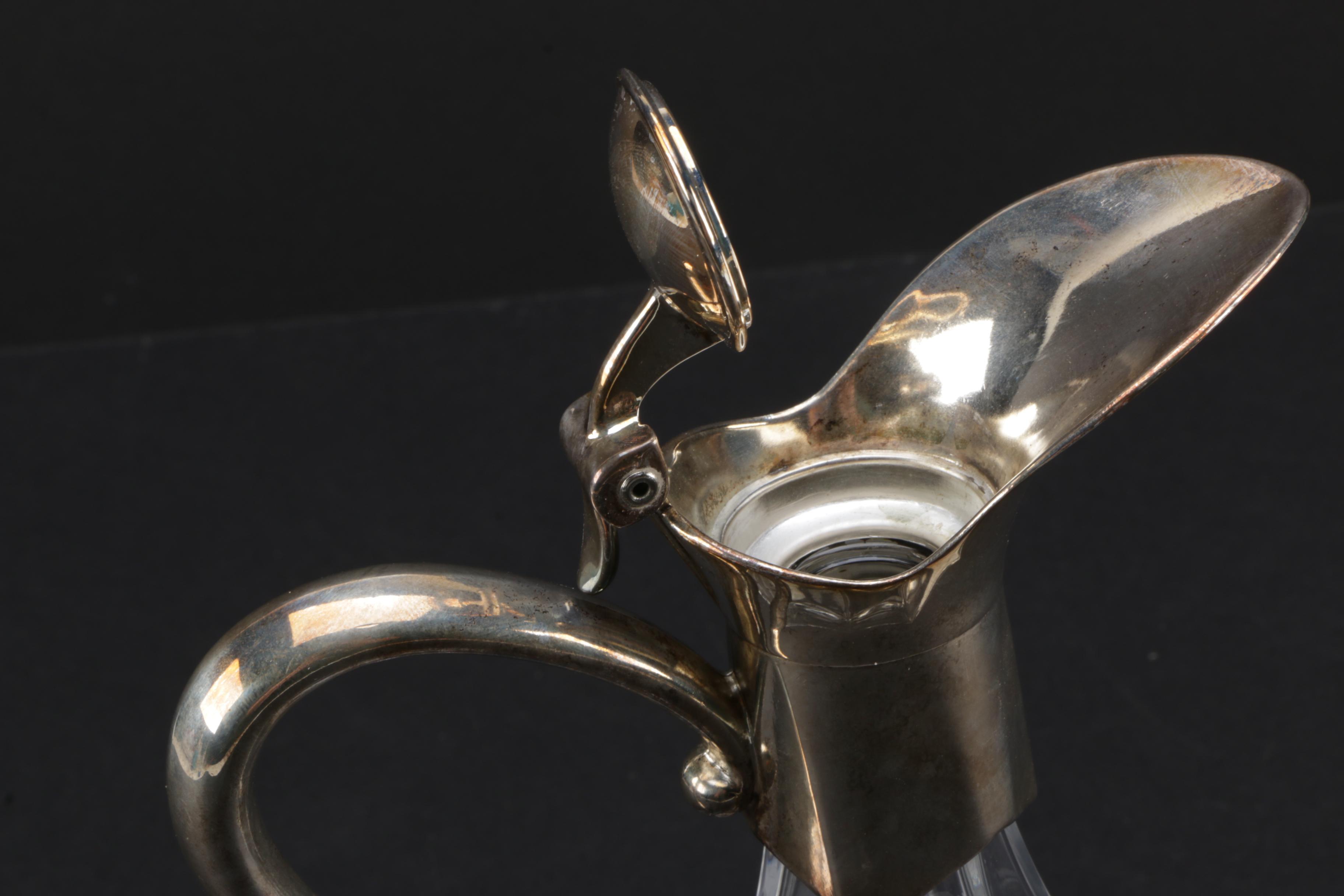 Glass and Silver Tone Decanters