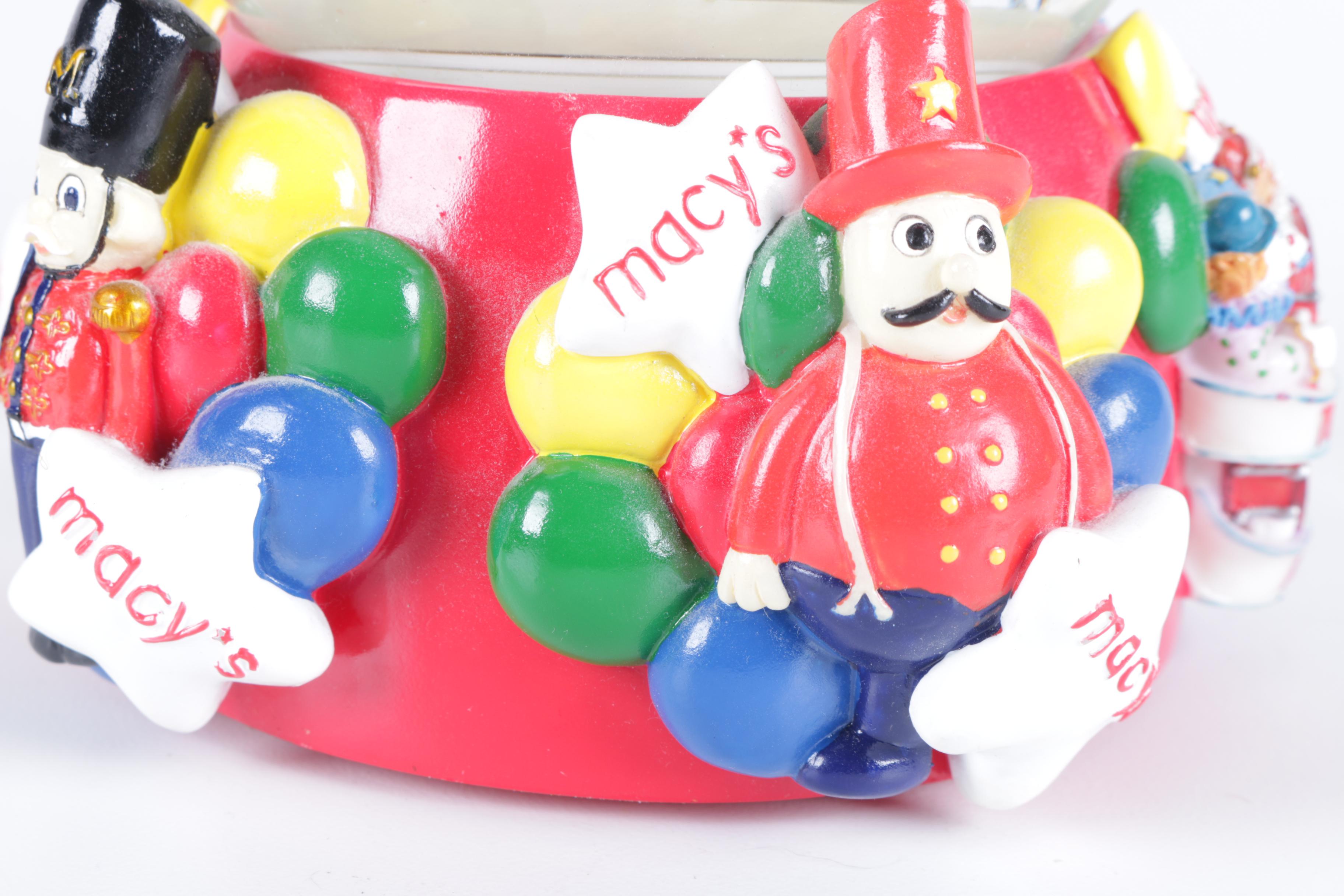 Pair of Macy's Thanksgiving Day Parade Snow Globes