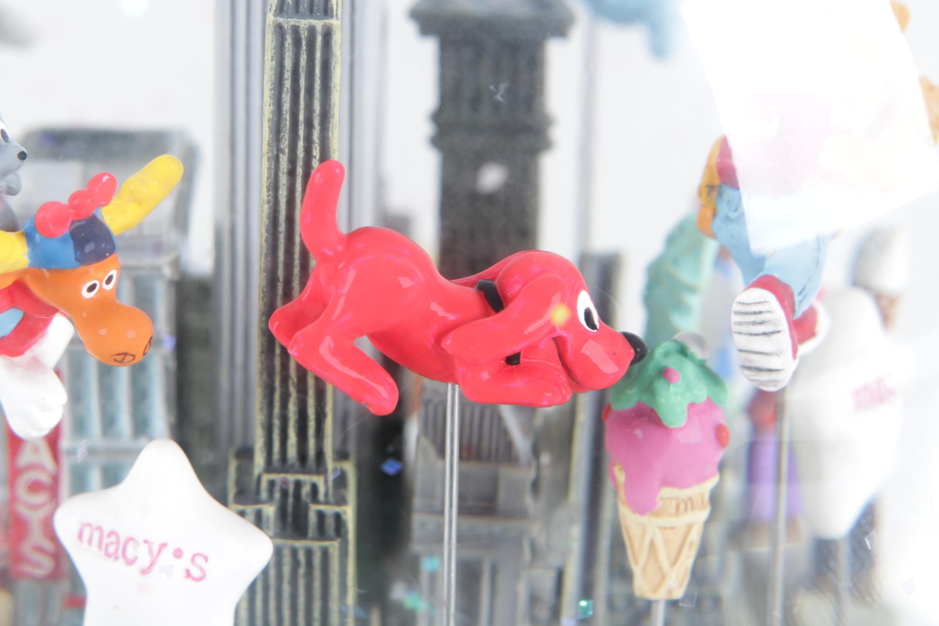 Pair of Macy's Thanksgiving Day Parade Snow Globes