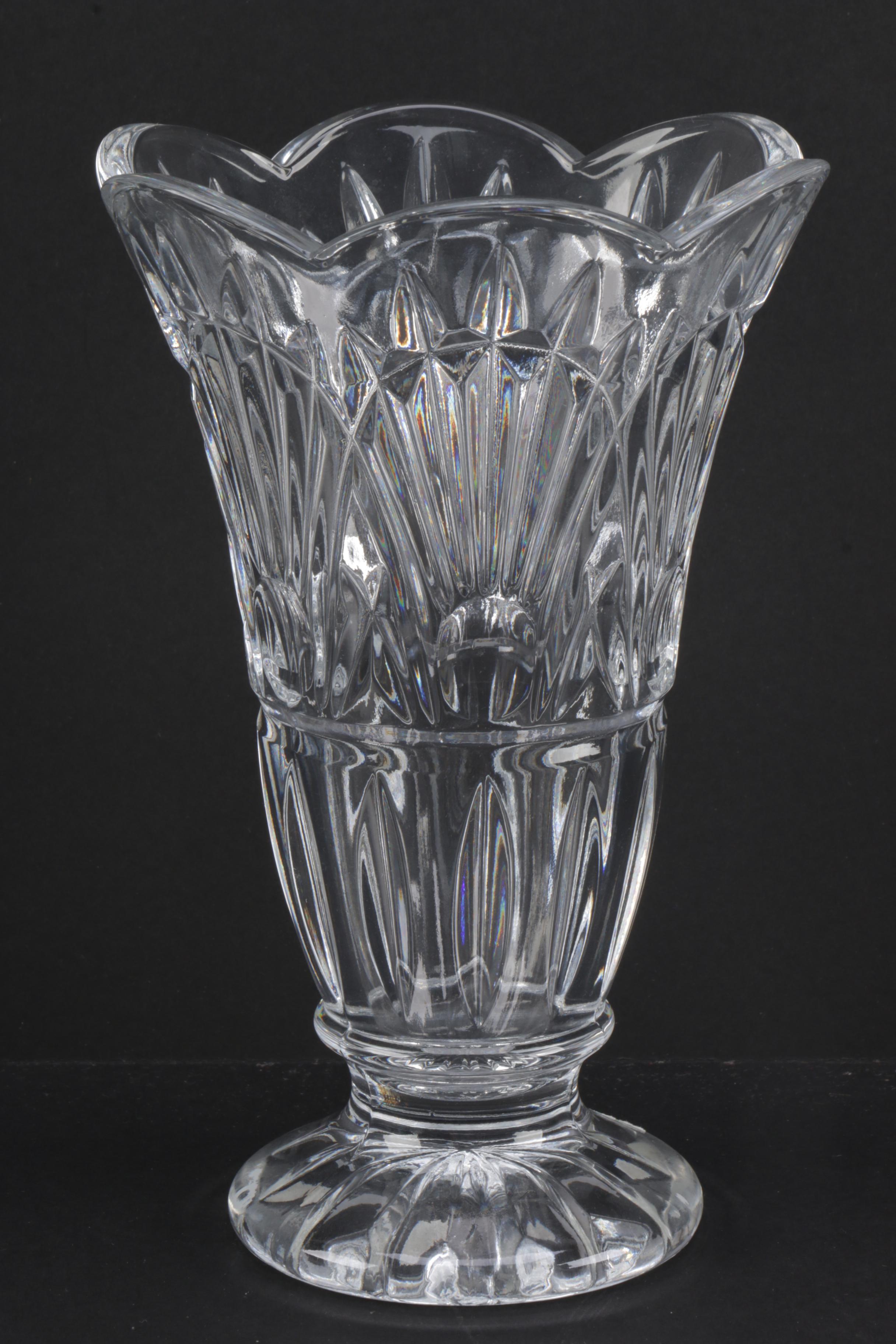 Shannon Crystal Designs of Ireland Vase with Rose Bowl