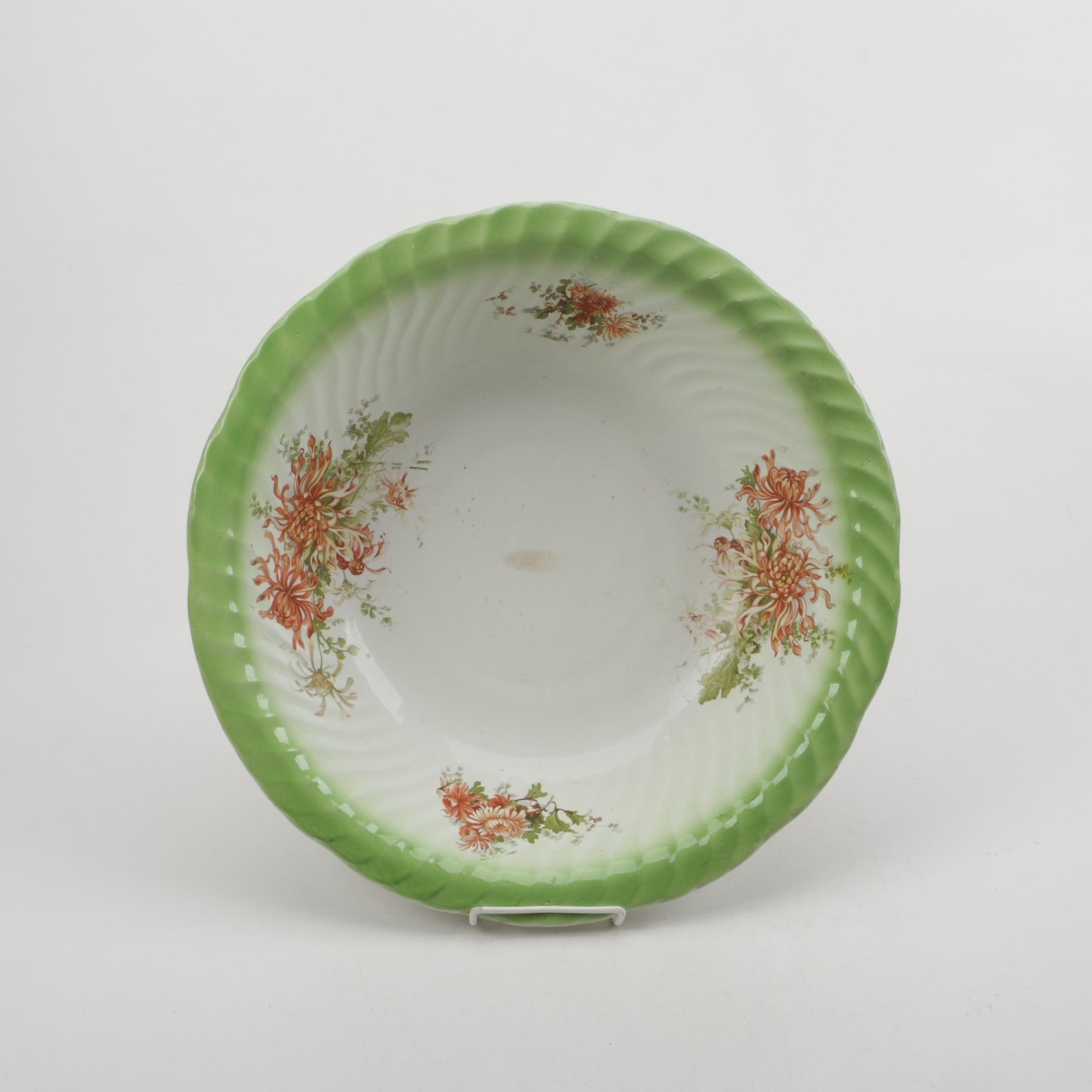 Vintage Glazed Ceramic Wash Basin