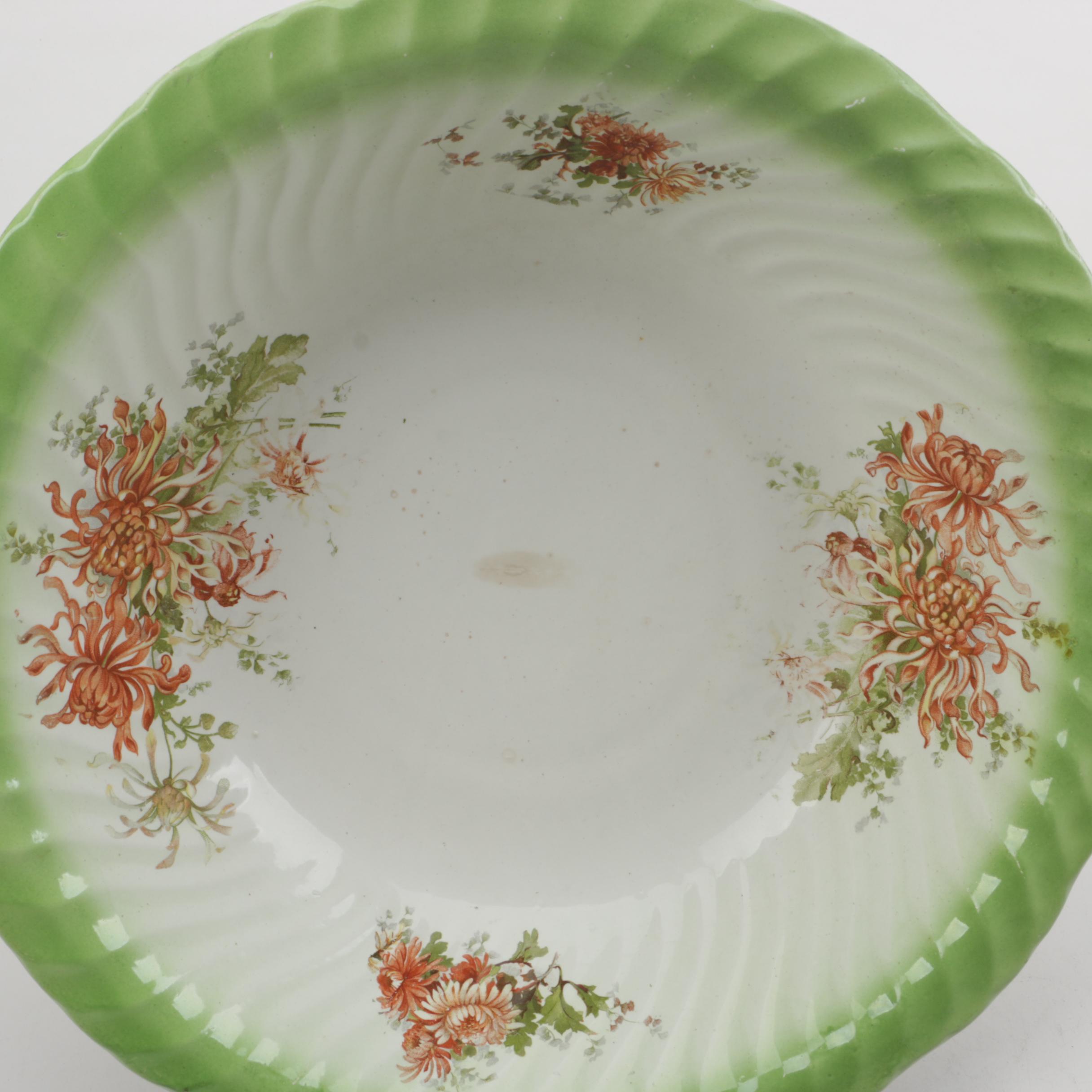 Vintage Glazed Ceramic Wash Basin