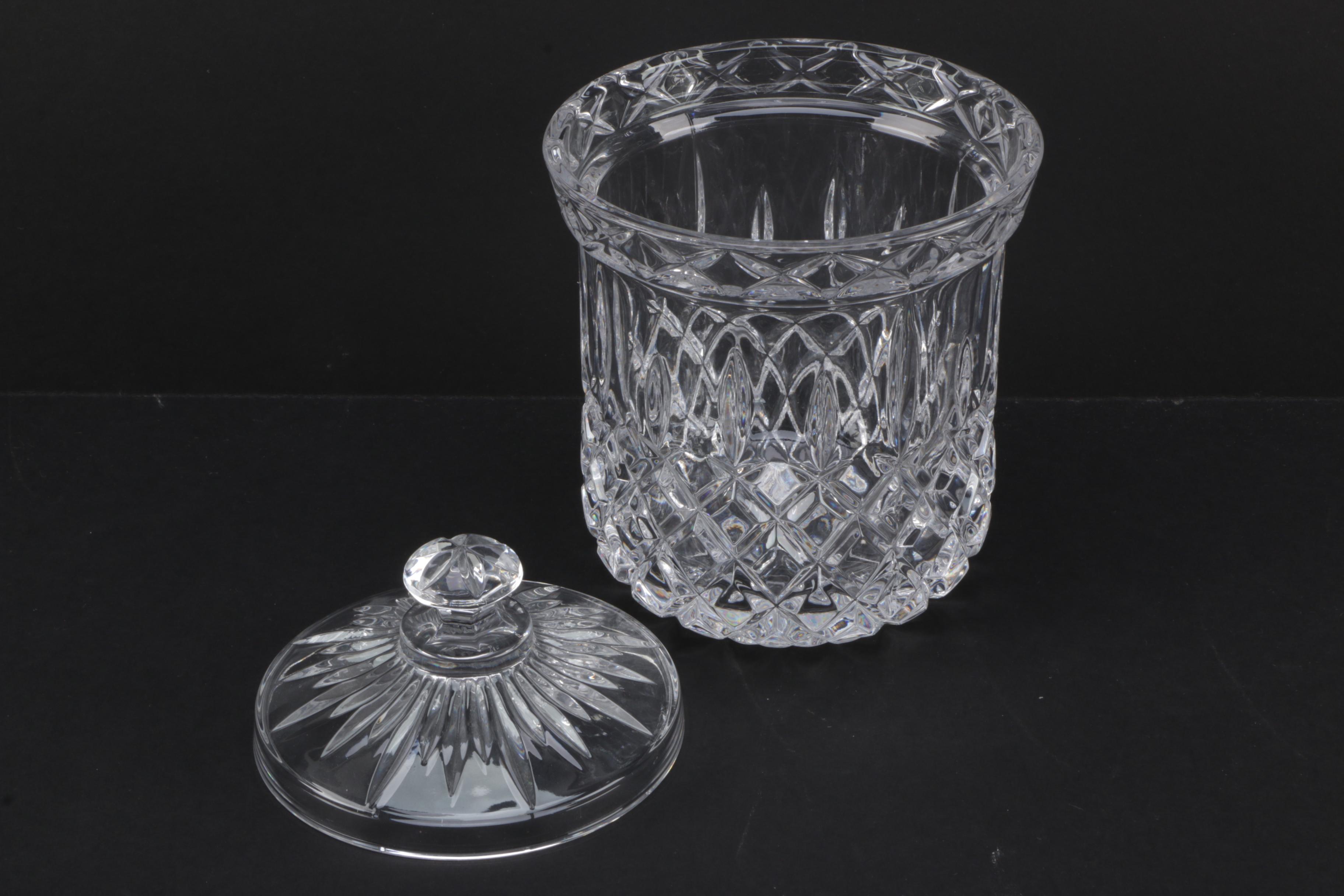 Pressed Glass Biscuit Barrel