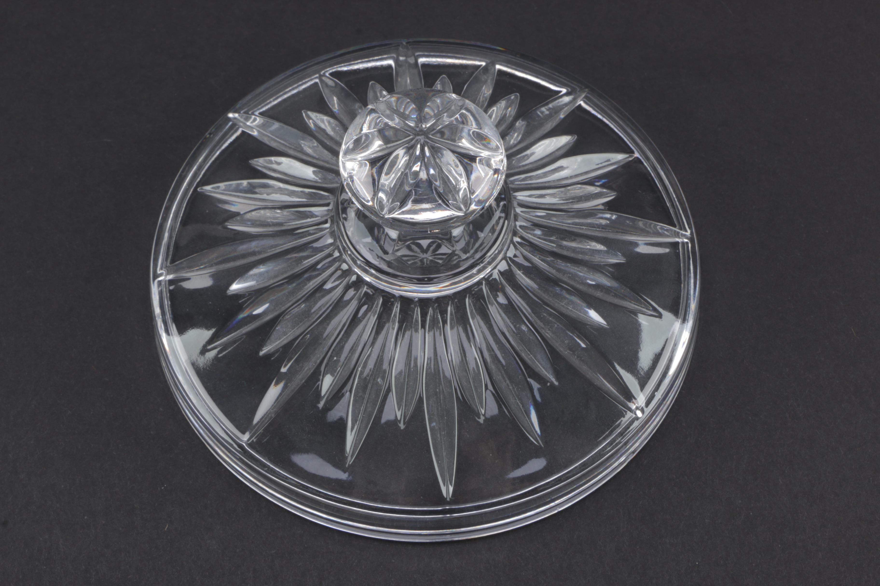 Pressed Glass Biscuit Barrel