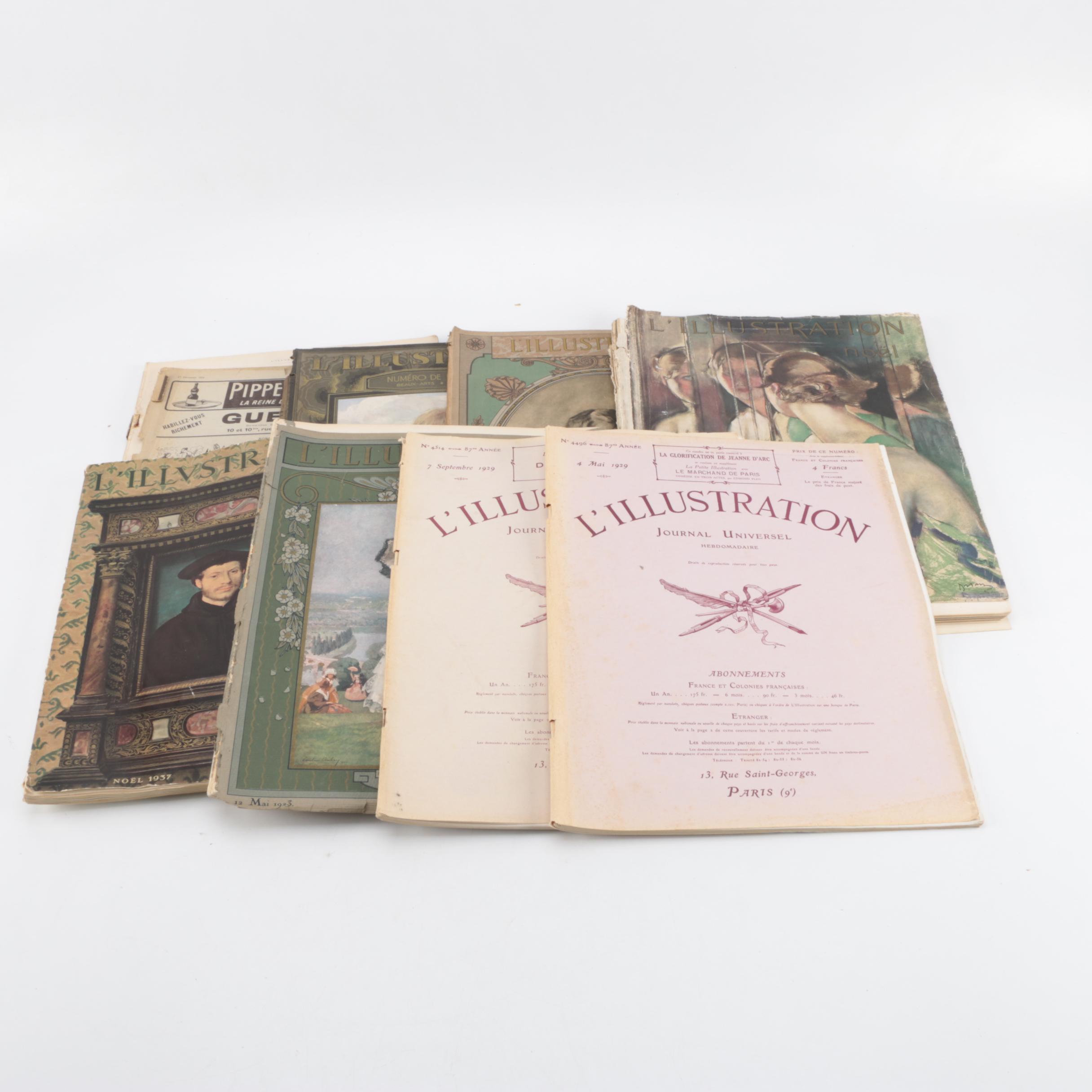Vintage French L'Illustration Magazines