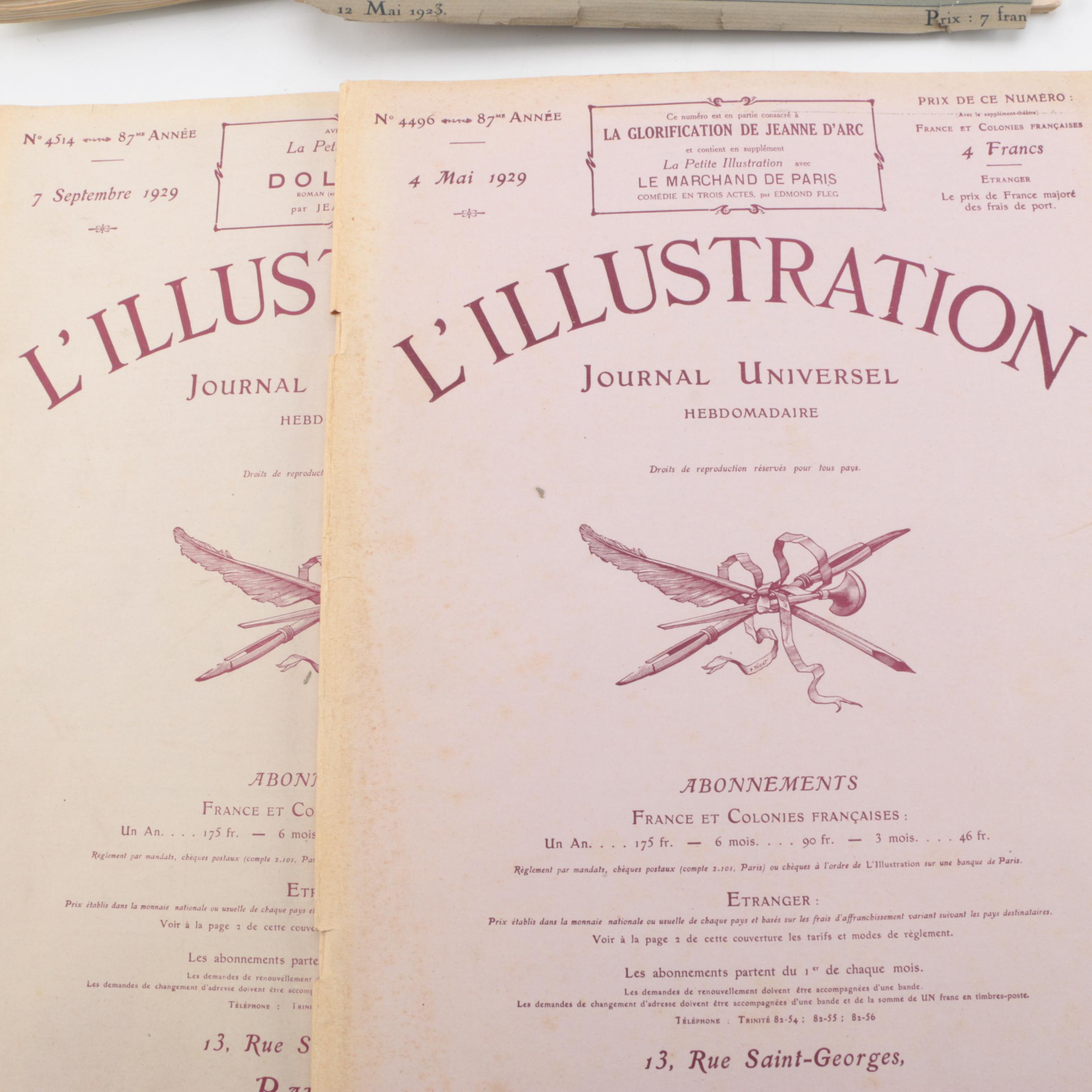 Vintage French L'Illustration Magazines