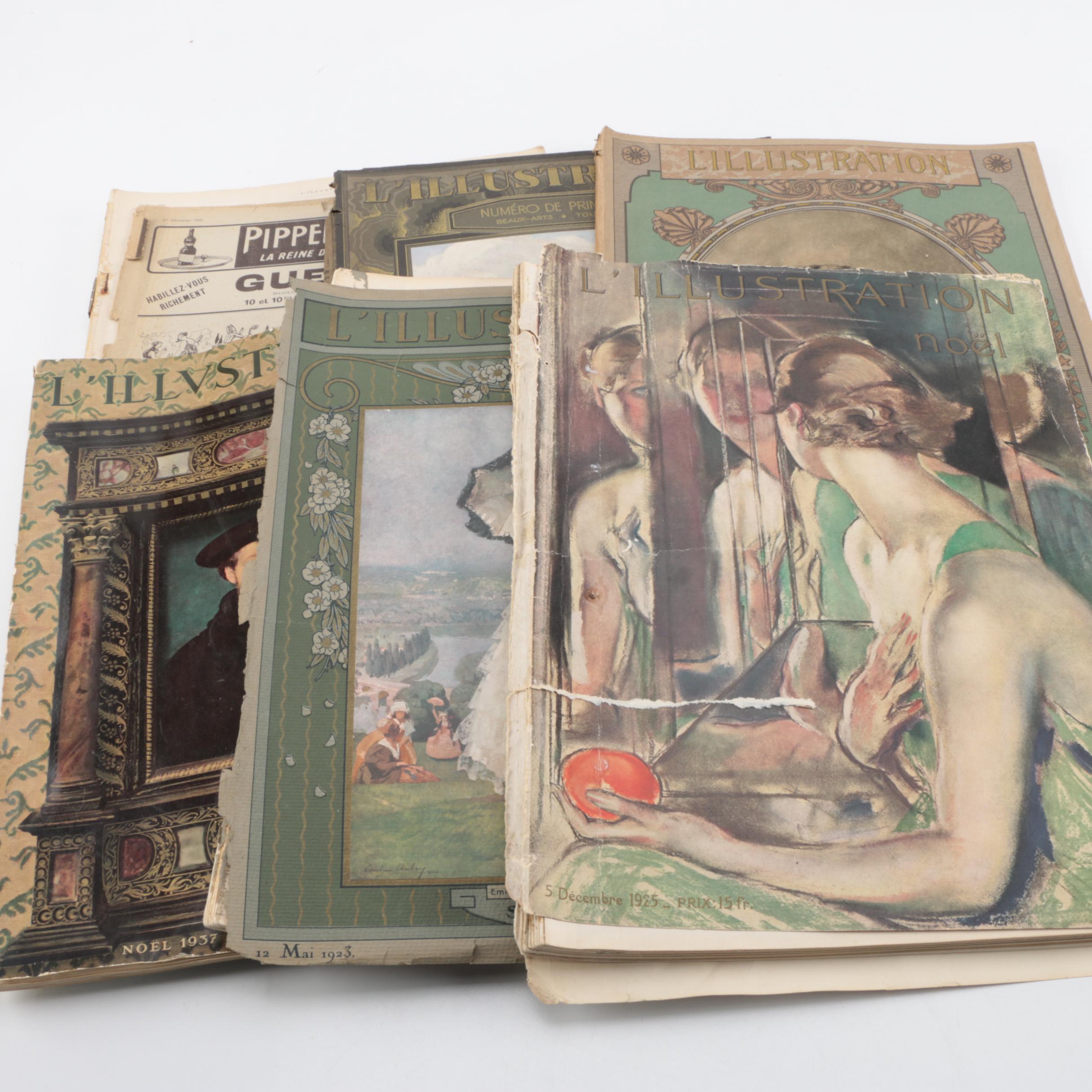 Vintage French L'Illustration Magazines