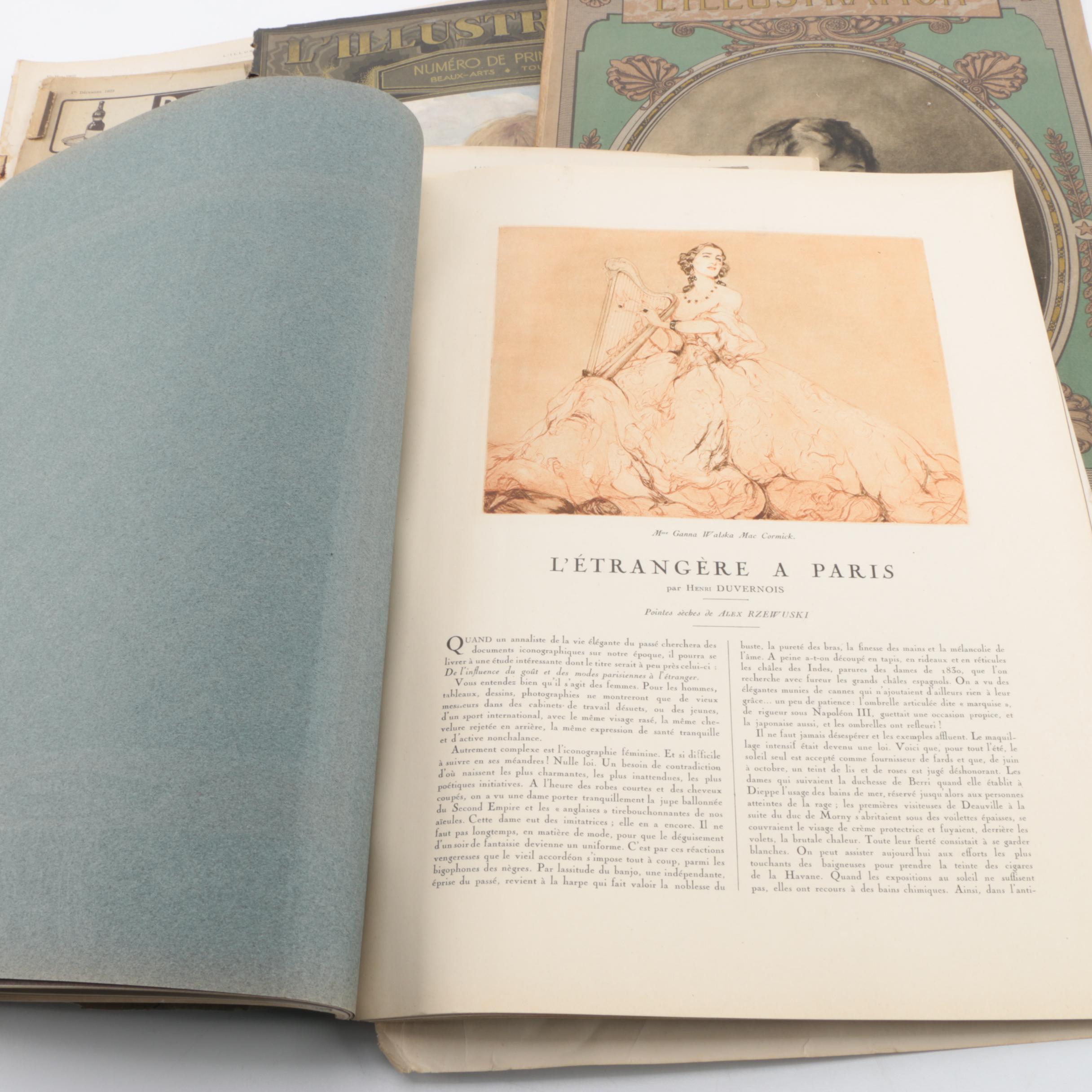 Vintage French L'Illustration Magazines