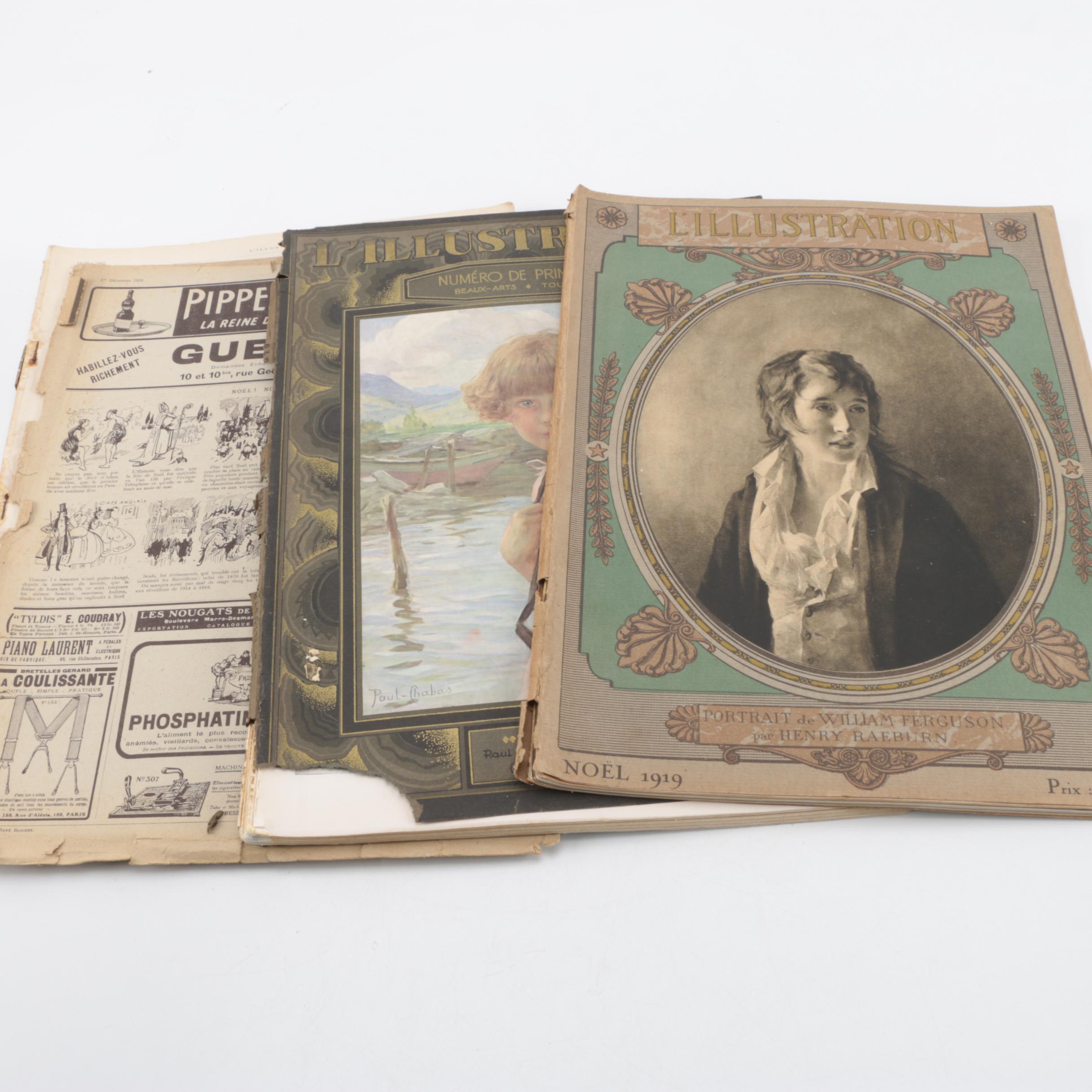 Vintage French L'Illustration Magazines