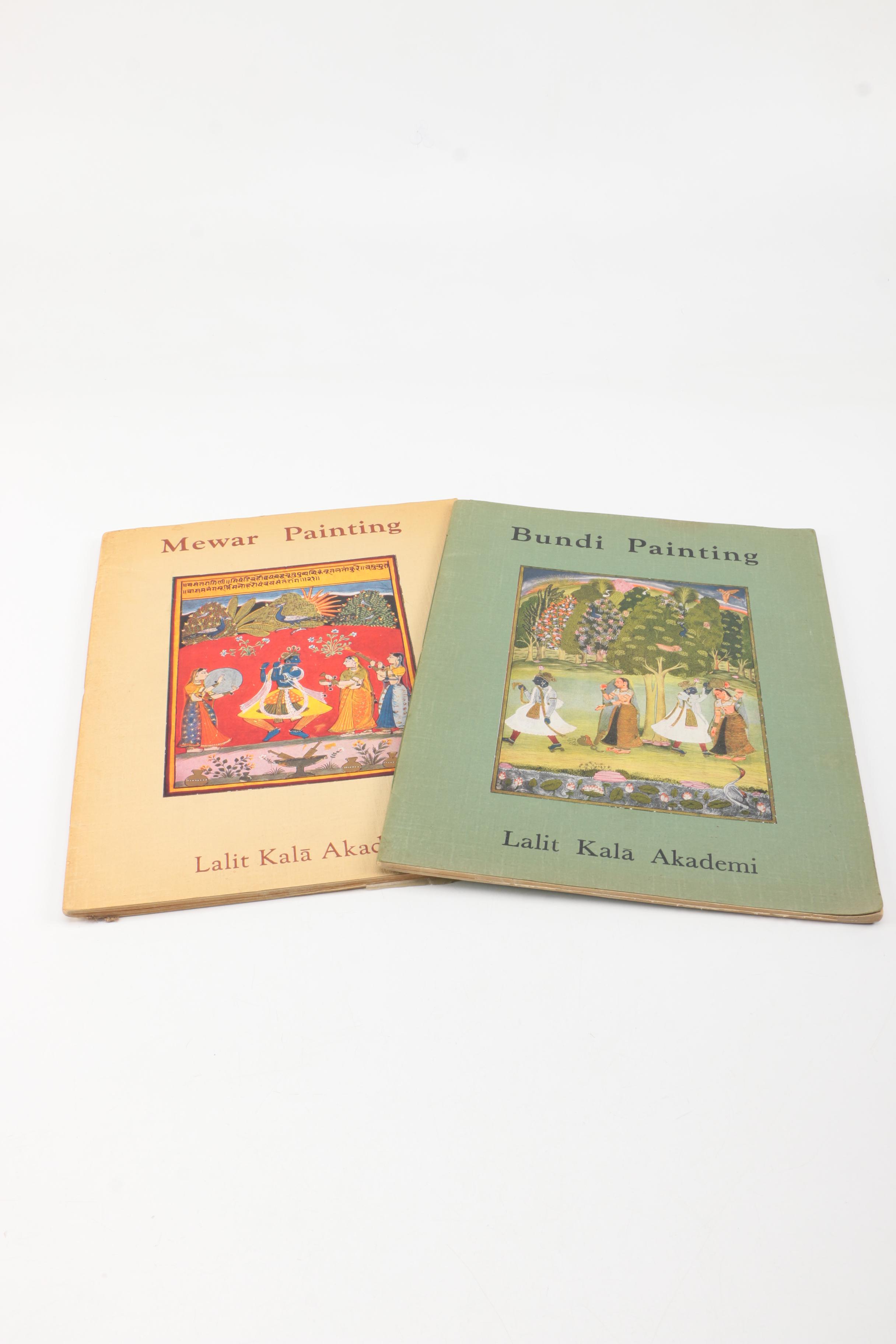 1959 "Bundi Painting" and 1957 "Mewar Painting" by Lalit Kala Akademi