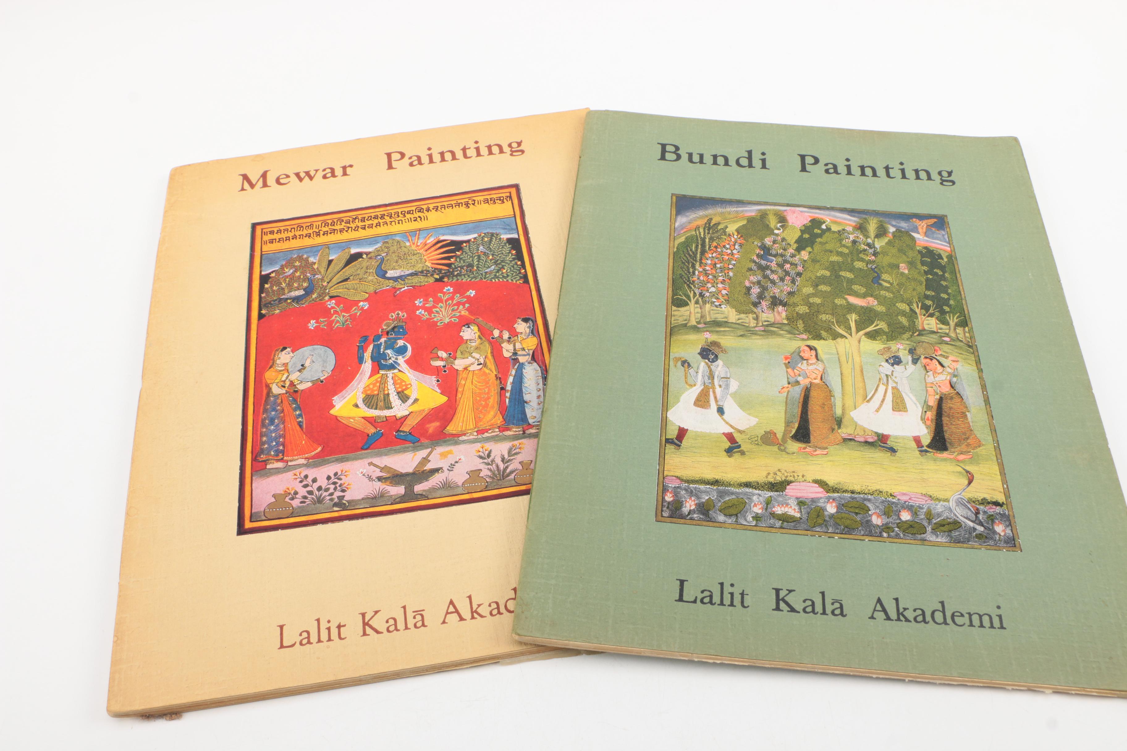 1959 "Bundi Painting" and 1957 "Mewar Painting" by Lalit Kala Akademi