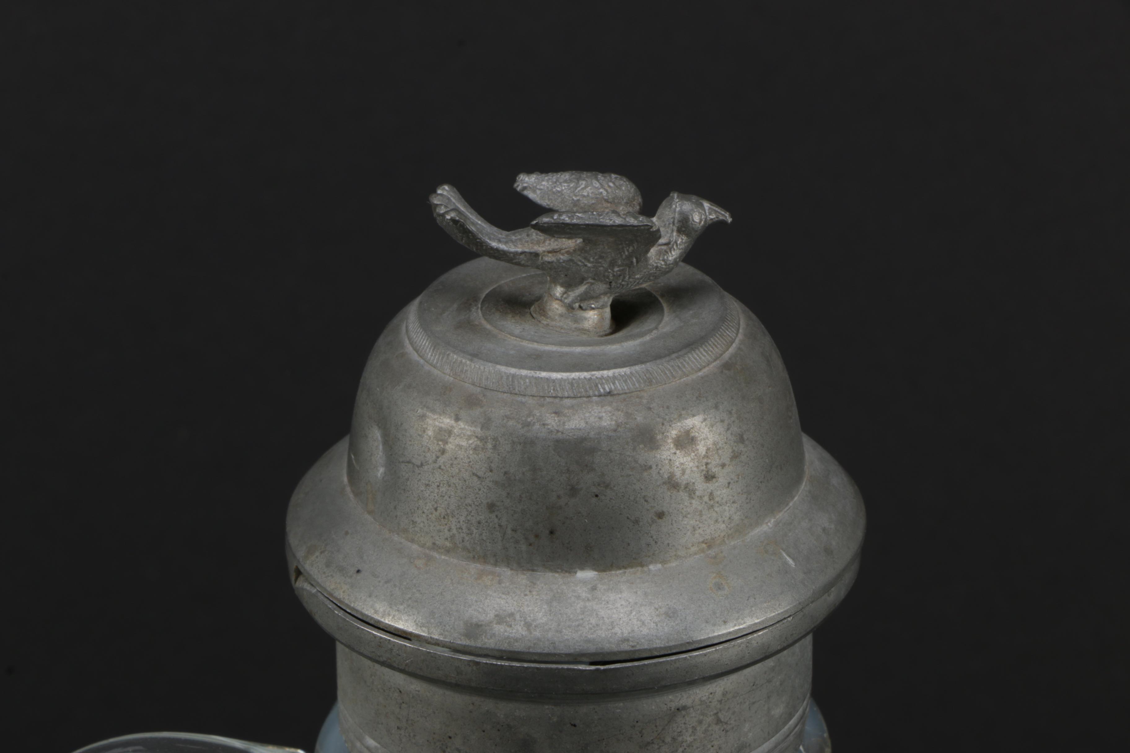 Pair of Antique Glass Coin Dot  Syrup Pitchers