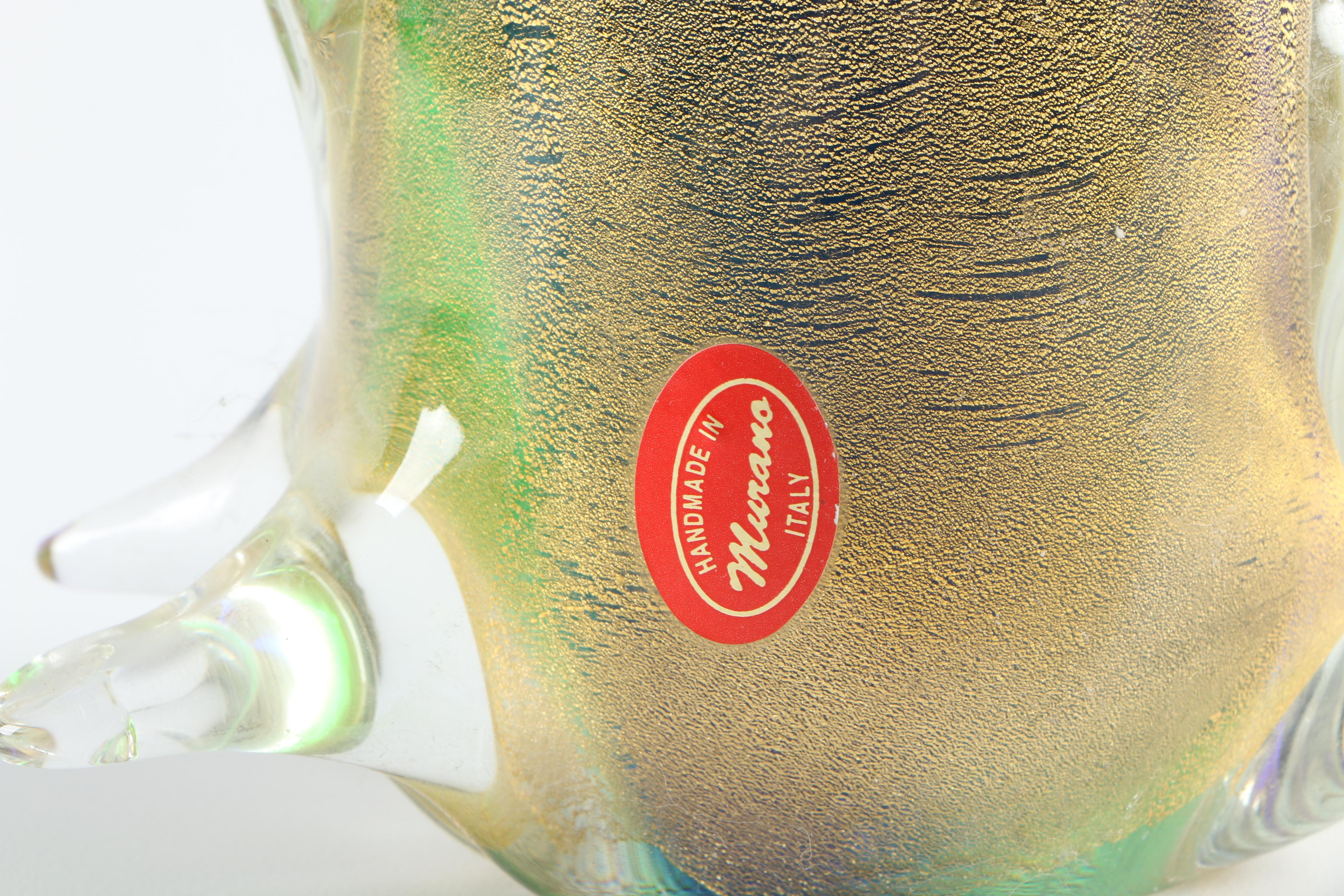 Blown Art Glass Murano Cat Figurine