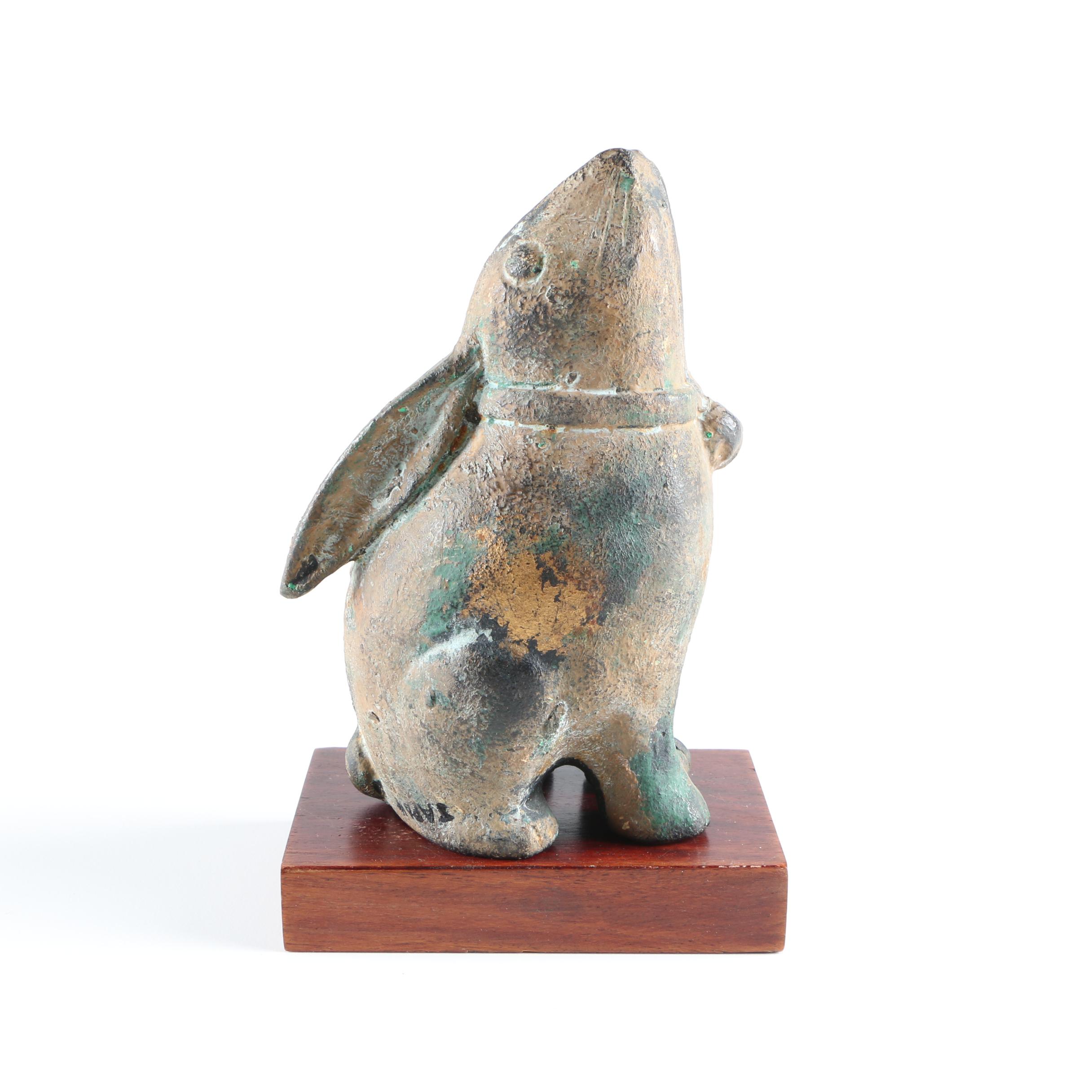 Bronze Rabbit Sculpture