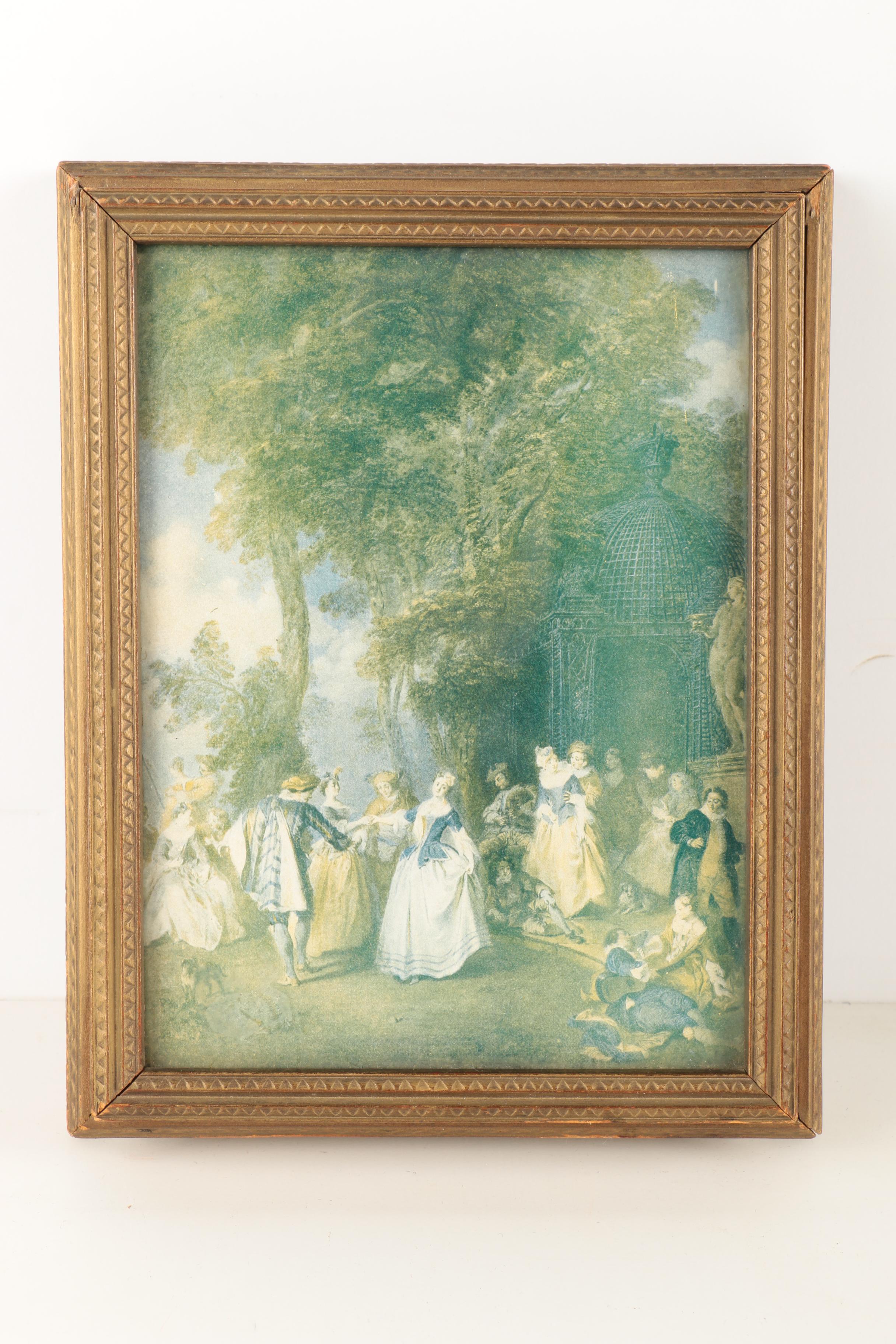 Reproduction Print on Jewelry Box with Mirror