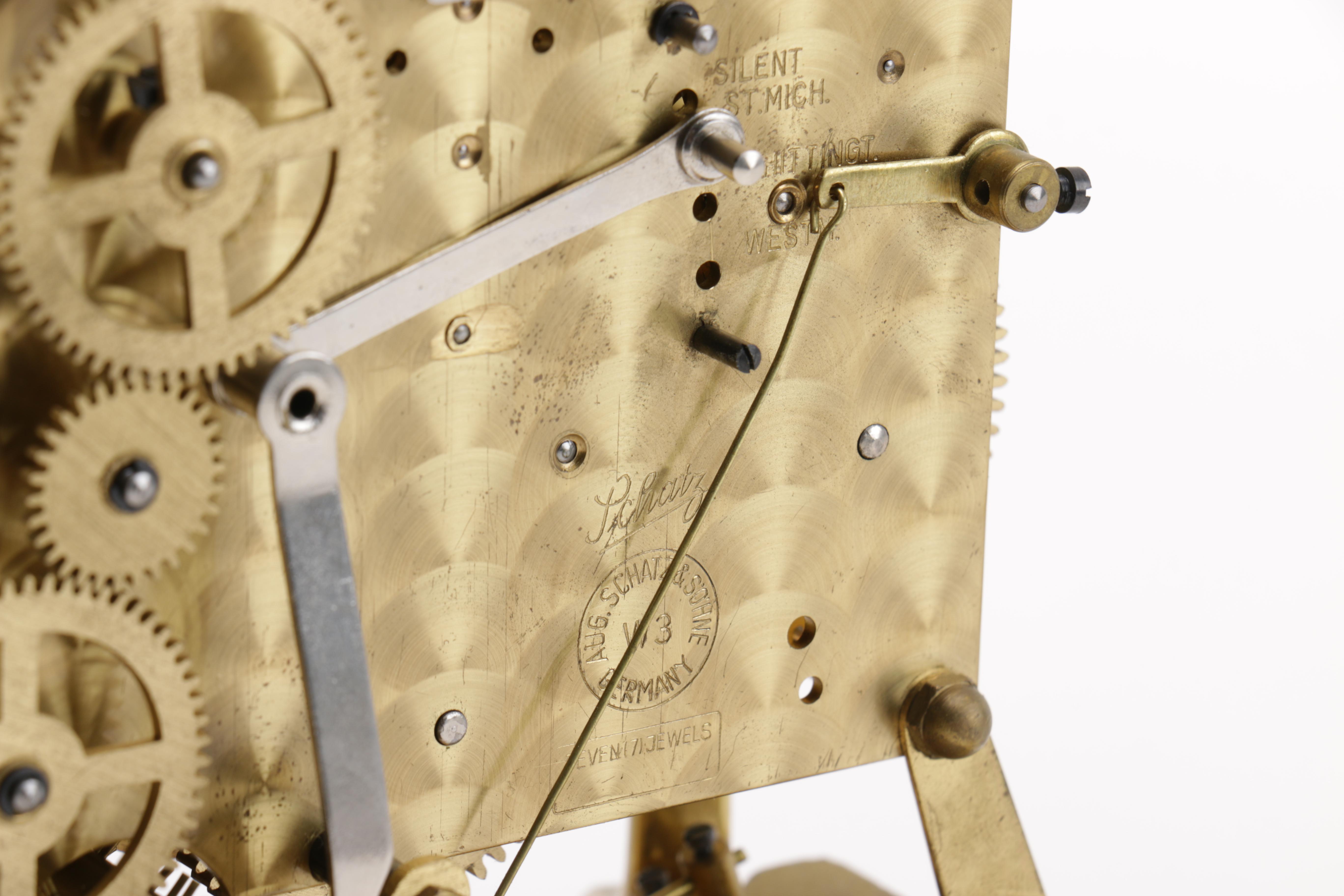 Vintage Schatz German Carriage Style Mantel Clock