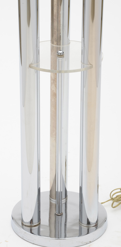 Vintage Mid Century Modern  Polished Chrome Floor Lamp