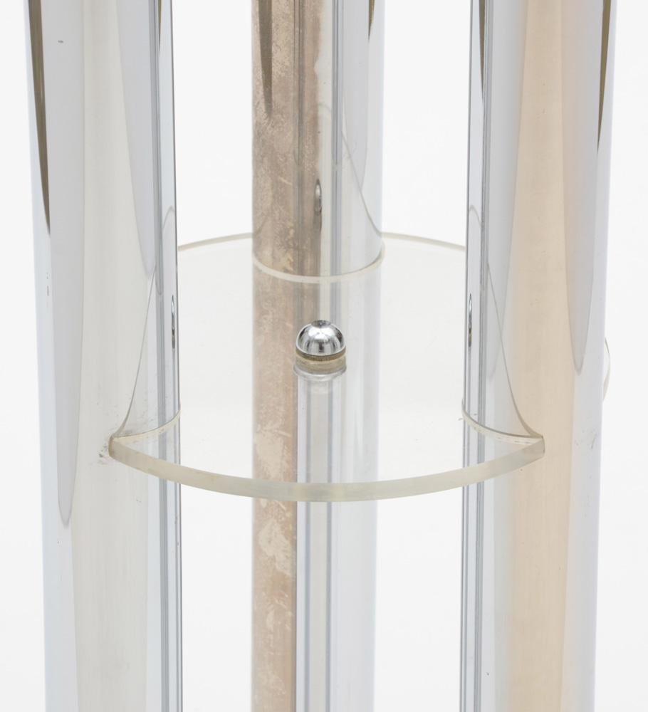 Vintage Mid Century Modern  Polished Chrome Floor Lamp