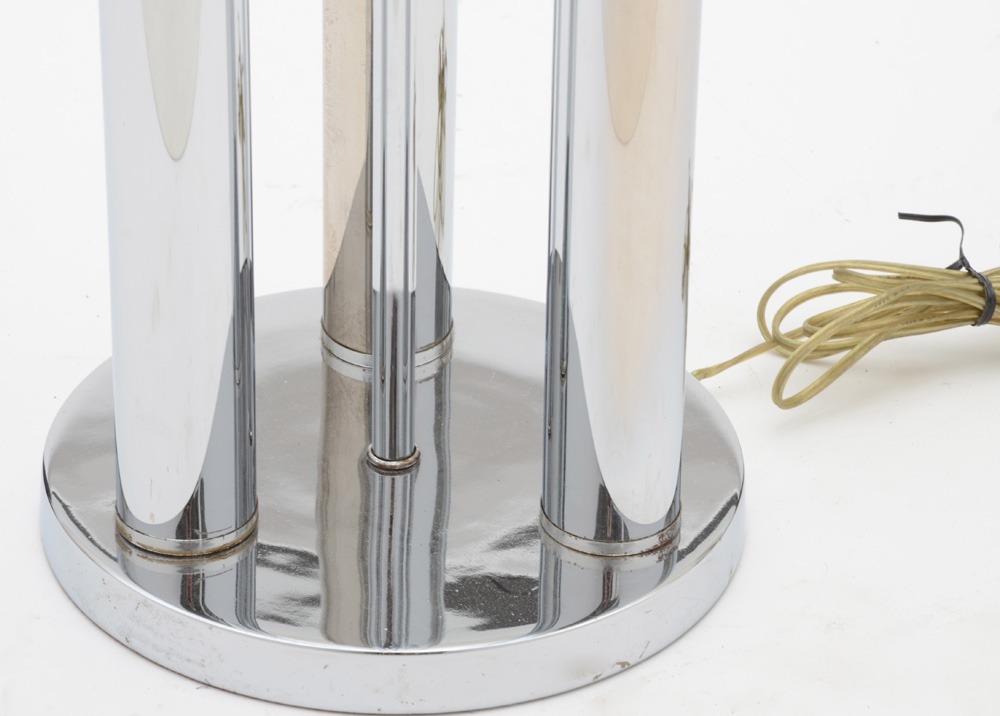 Vintage Mid Century Modern  Polished Chrome Floor Lamp