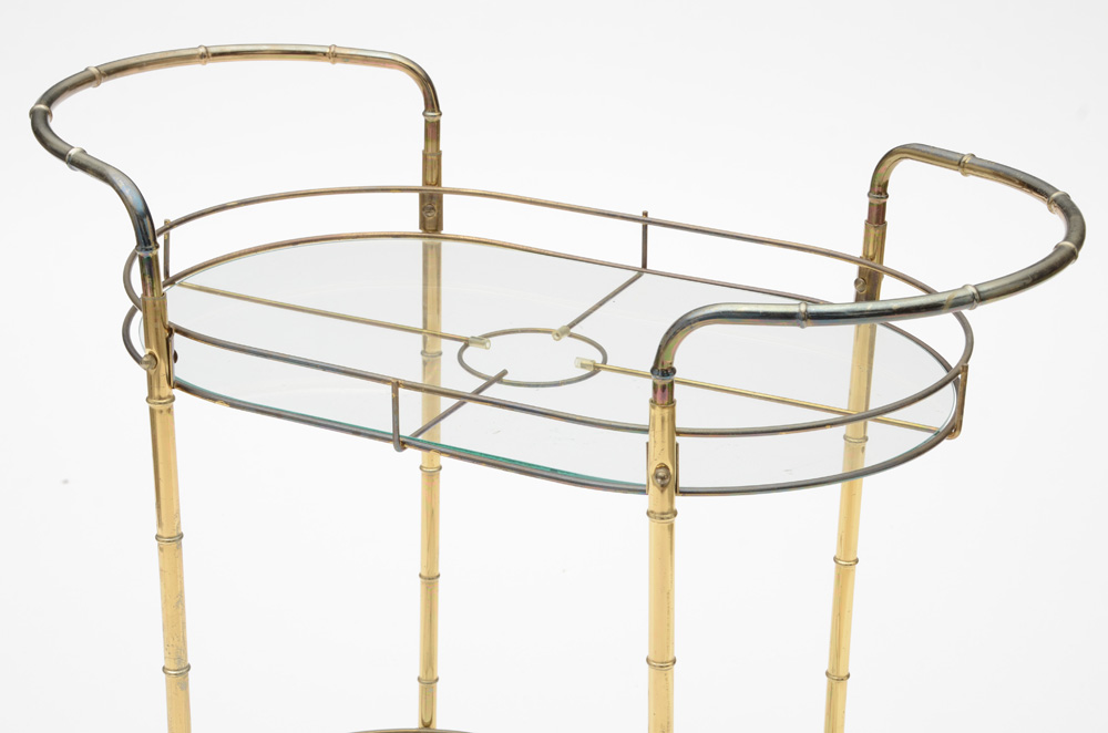 Vintage Brass Bar Cart