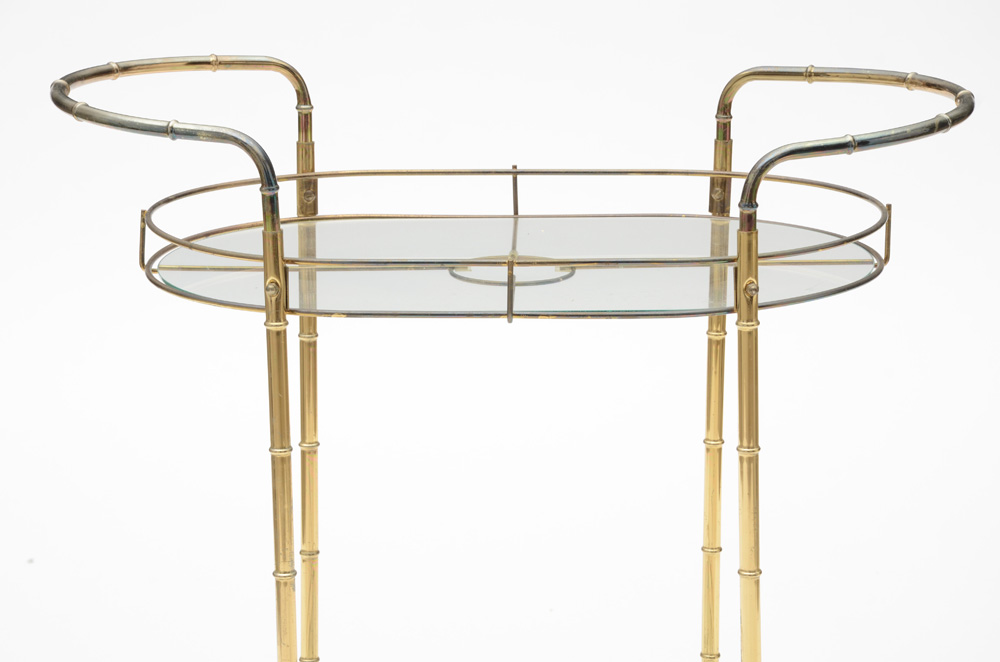 Vintage Brass Bar Cart