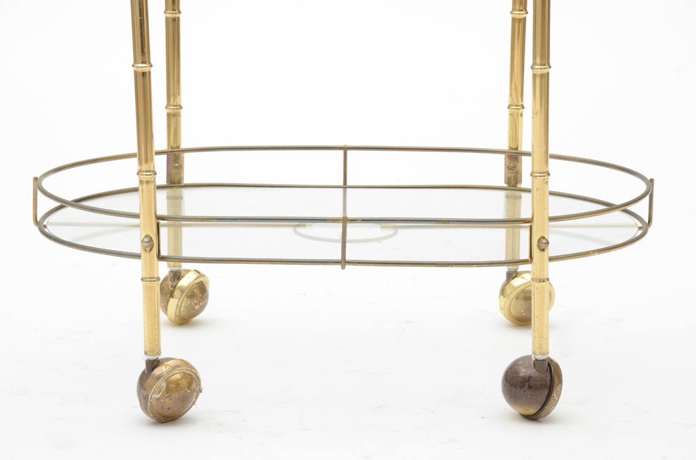 Vintage Brass Bar Cart