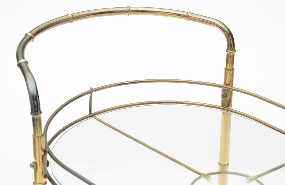 Vintage Brass Bar Cart