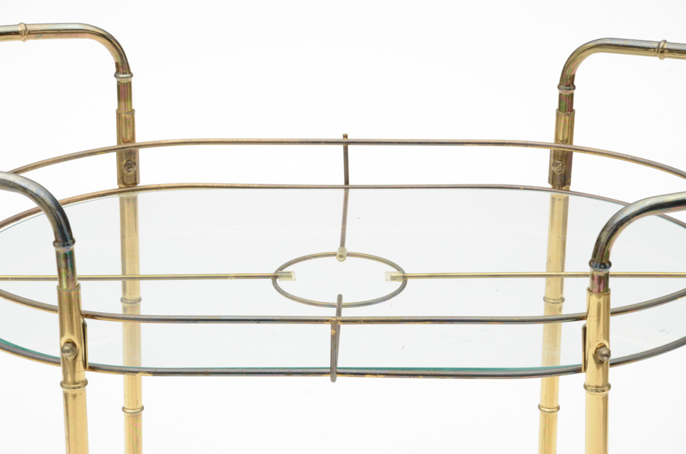 Vintage Brass Bar Cart
