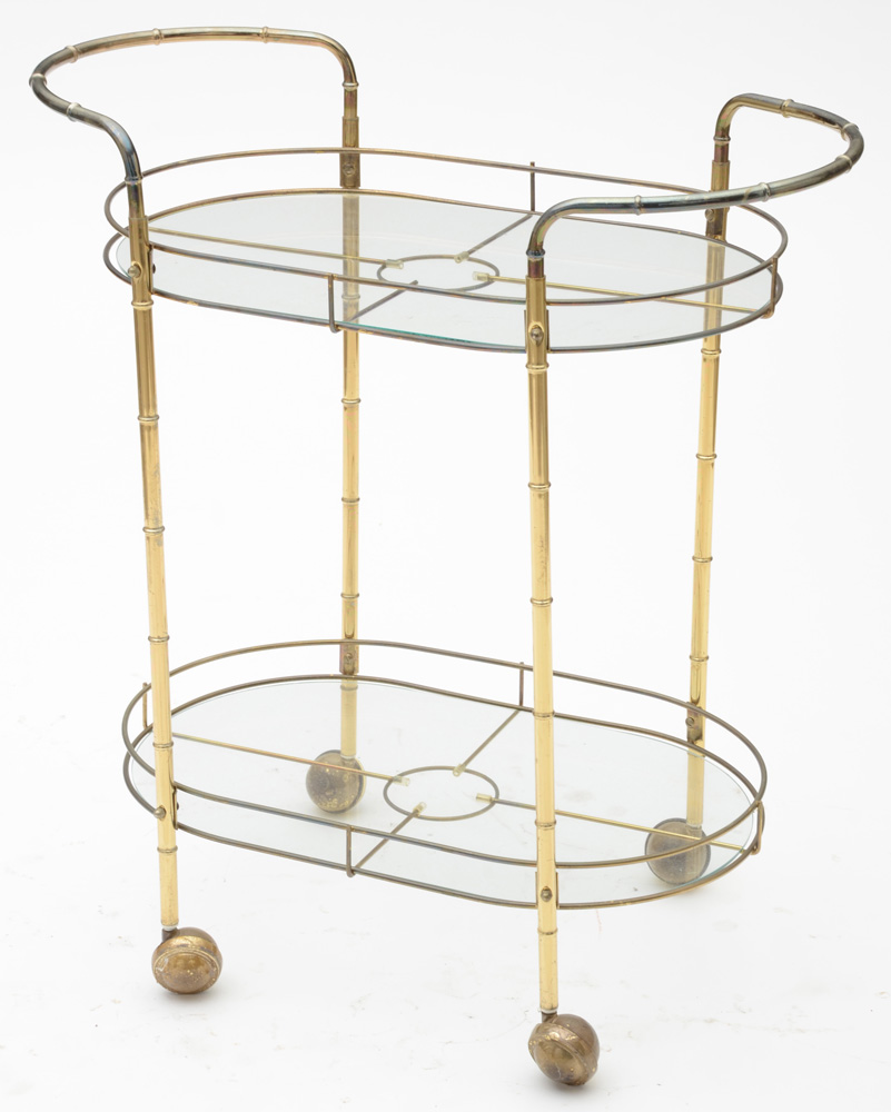 Vintage Brass Bar Cart