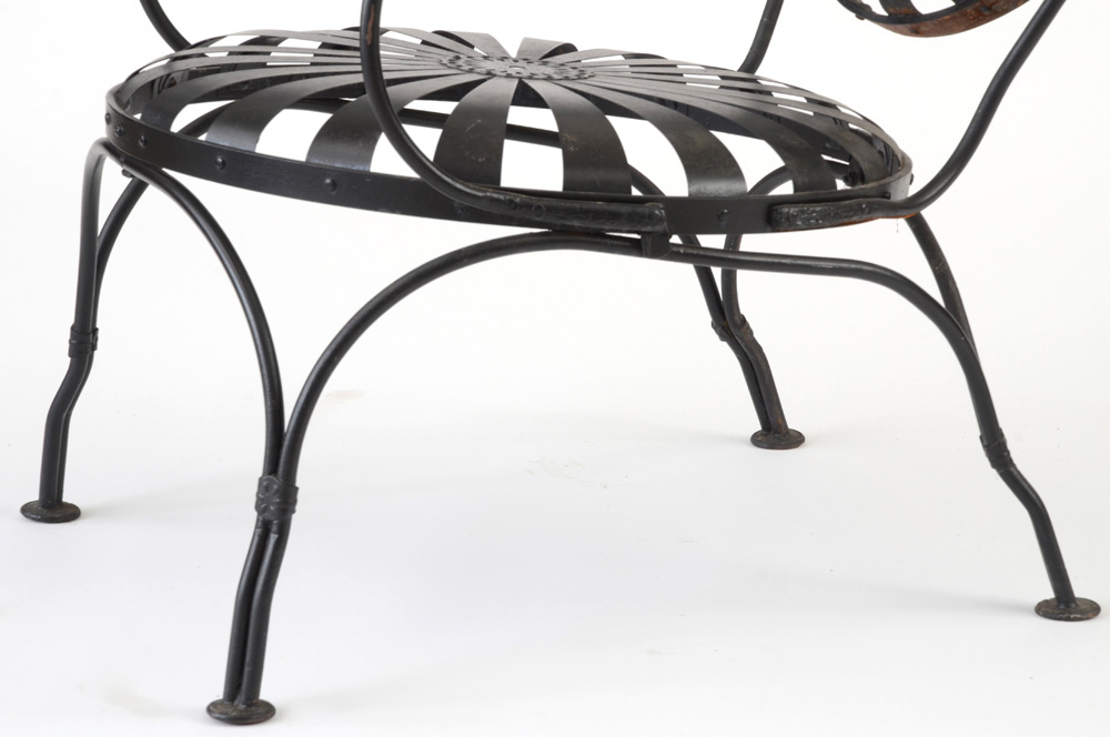 Vintage Mid-Century Francois Carre "Sunburst" Outdoor Lounge Chair