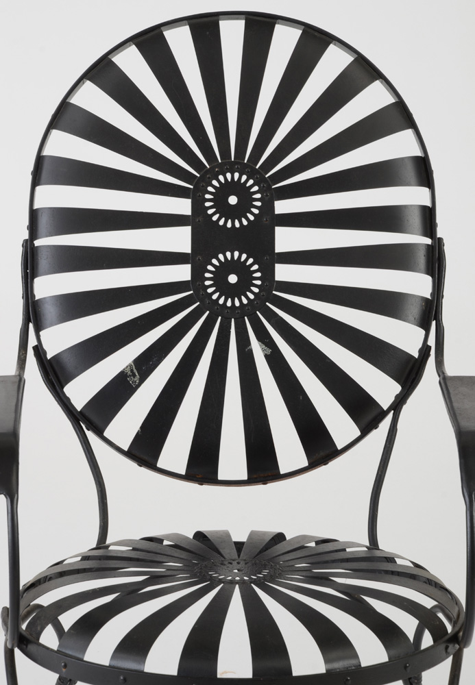 Vintage Mid-Century Francois Carre "Sunburst" Outdoor Lounge Chair