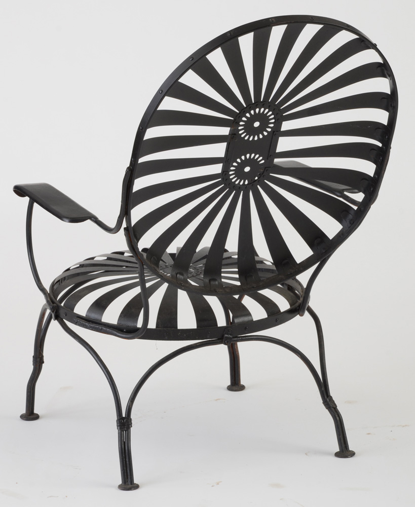 Vintage Mid-Century Francois Carre "Sunburst" Outdoor Lounge Chair