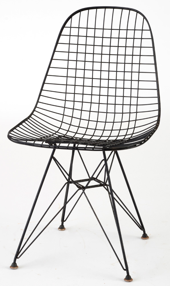 Set of Four Eames Style Wire Chairs
