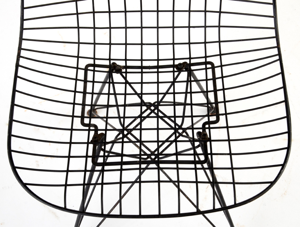 Set of Four Eames Style Wire Chairs