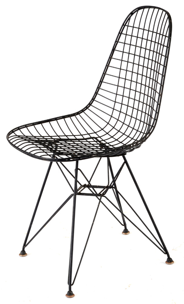 Set of Four Eames Style Wire Chairs