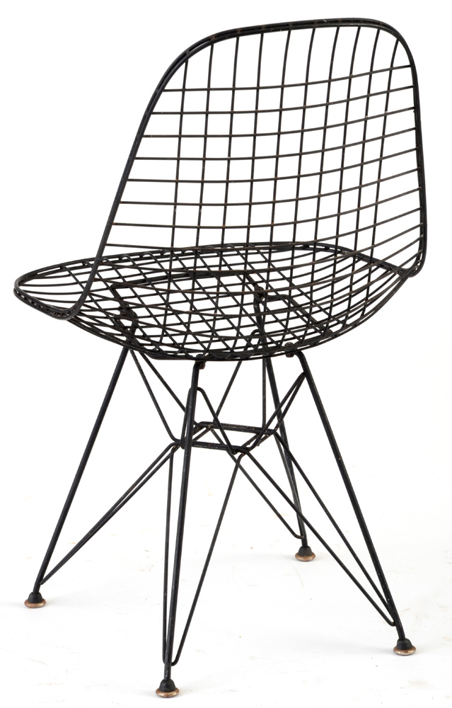 Set of Four Eames Style Wire Chairs