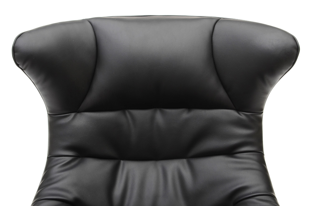 Black Vinyl Cocoon Chair