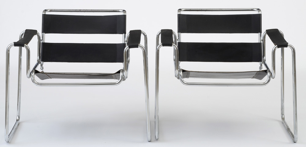 Pair of Modern "Wassily" Style Armchairs