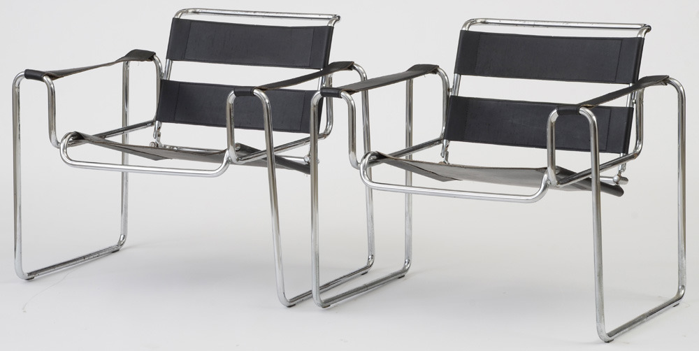 Pair of Modern "Wassily" Style Armchairs